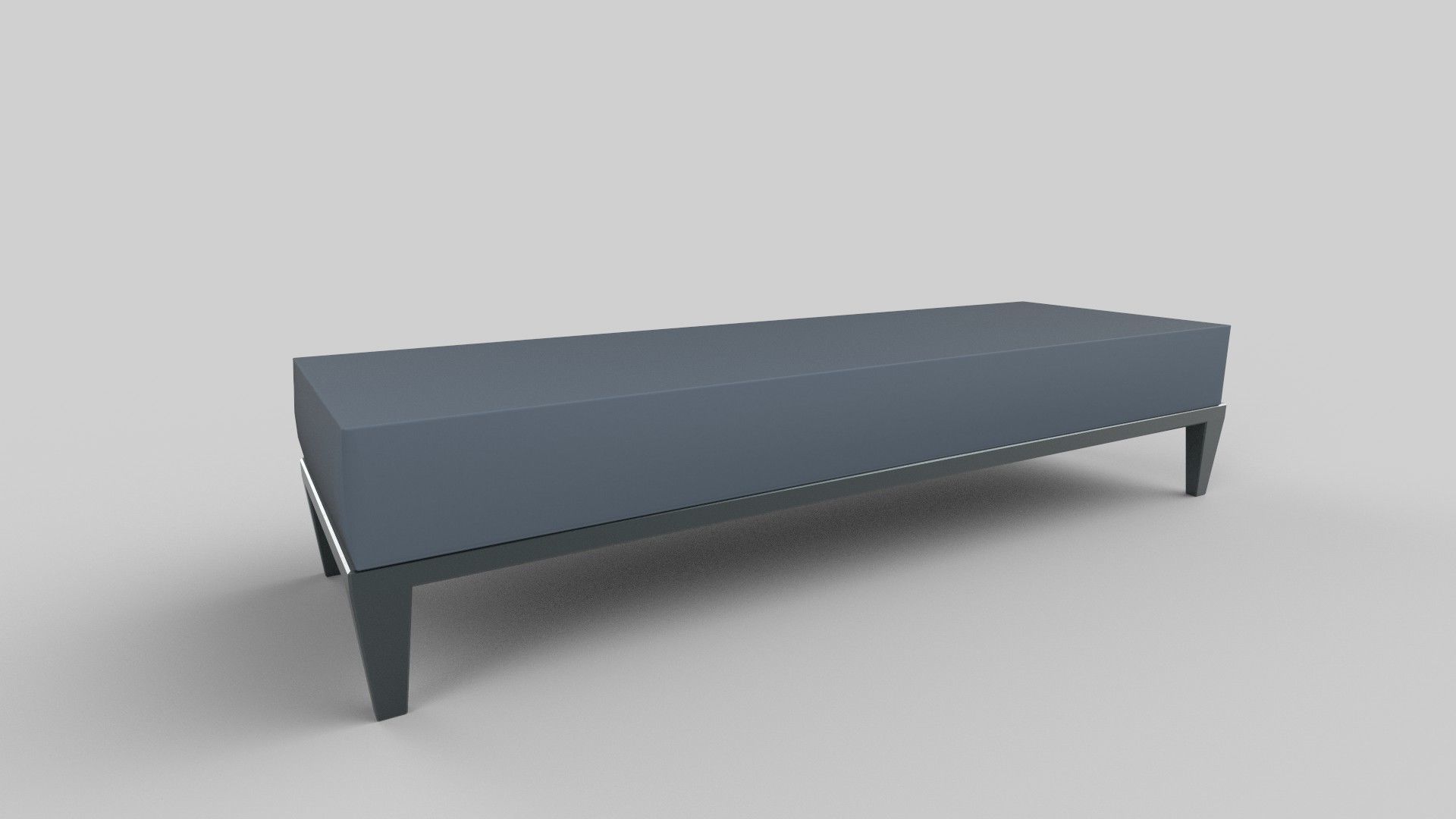 chair coffee table Low-poly 3D model_2