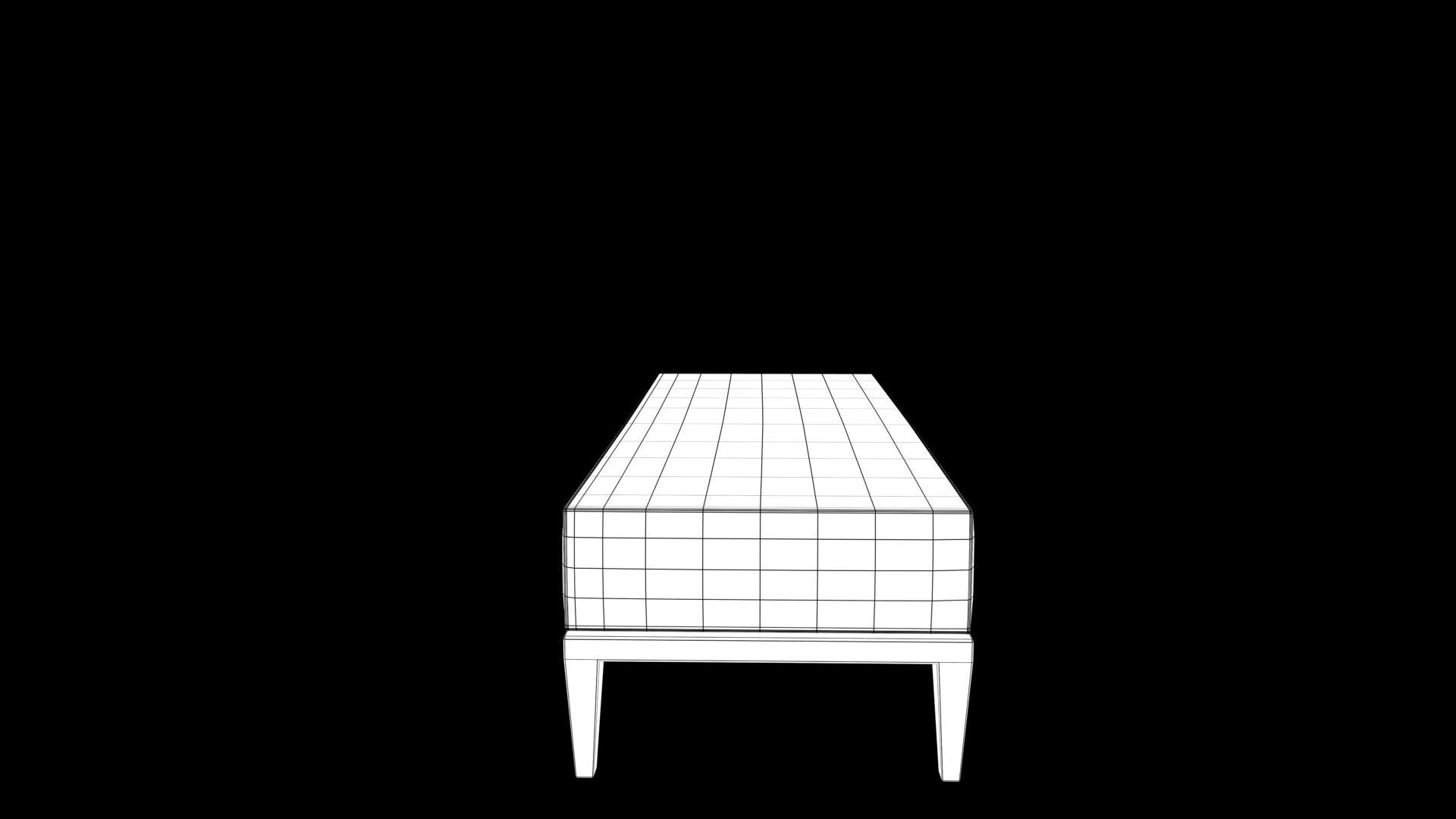 chair coffee table Low-poly 3D model_8