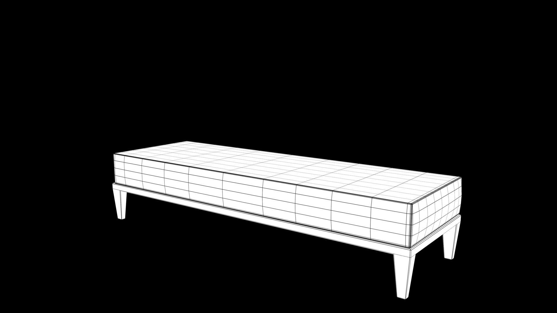 chair coffee table Low-poly 3D model_6