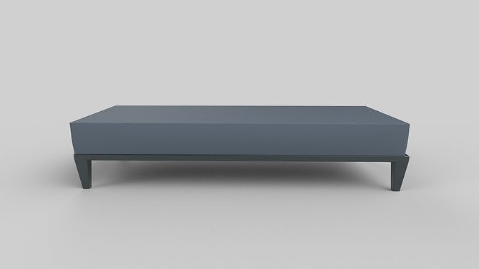 chair coffee table Low-poly 3D model