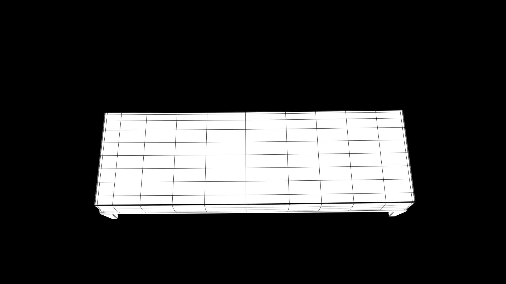 chair coffee table Low-poly 3D model_9