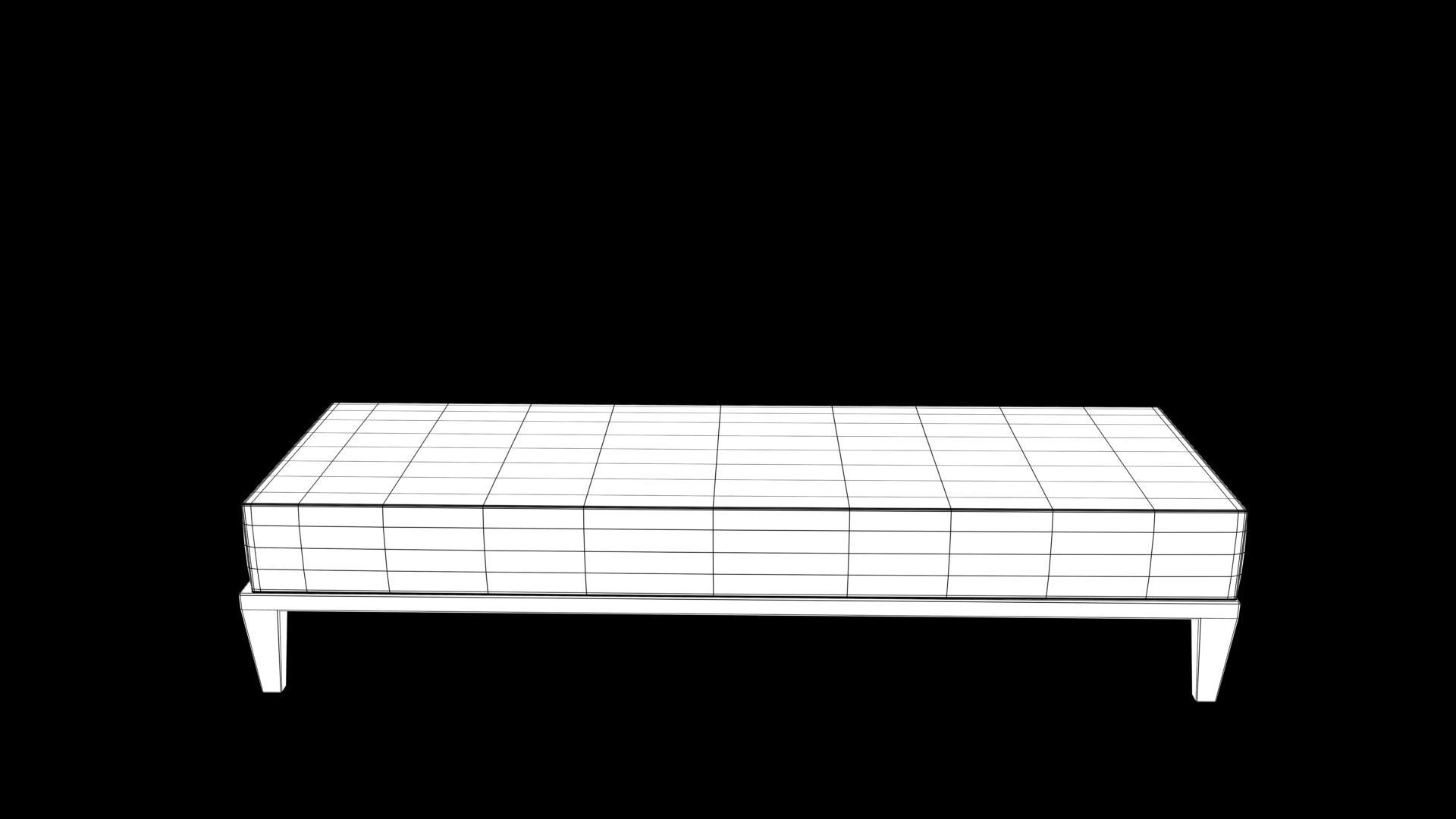 chair coffee table Low-poly 3D model_5