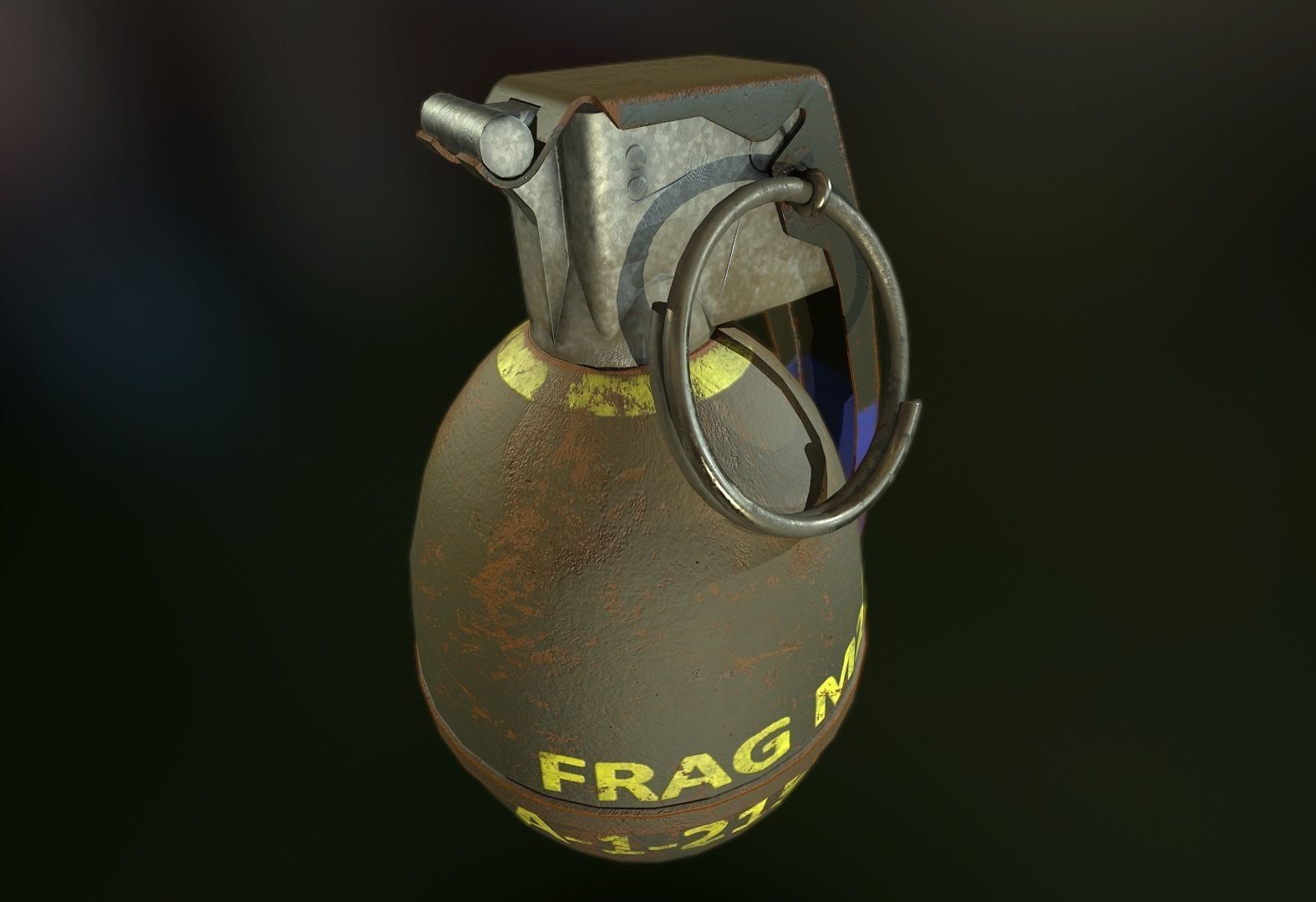 M-26 Frag Grenade Low-poly 3D model_6