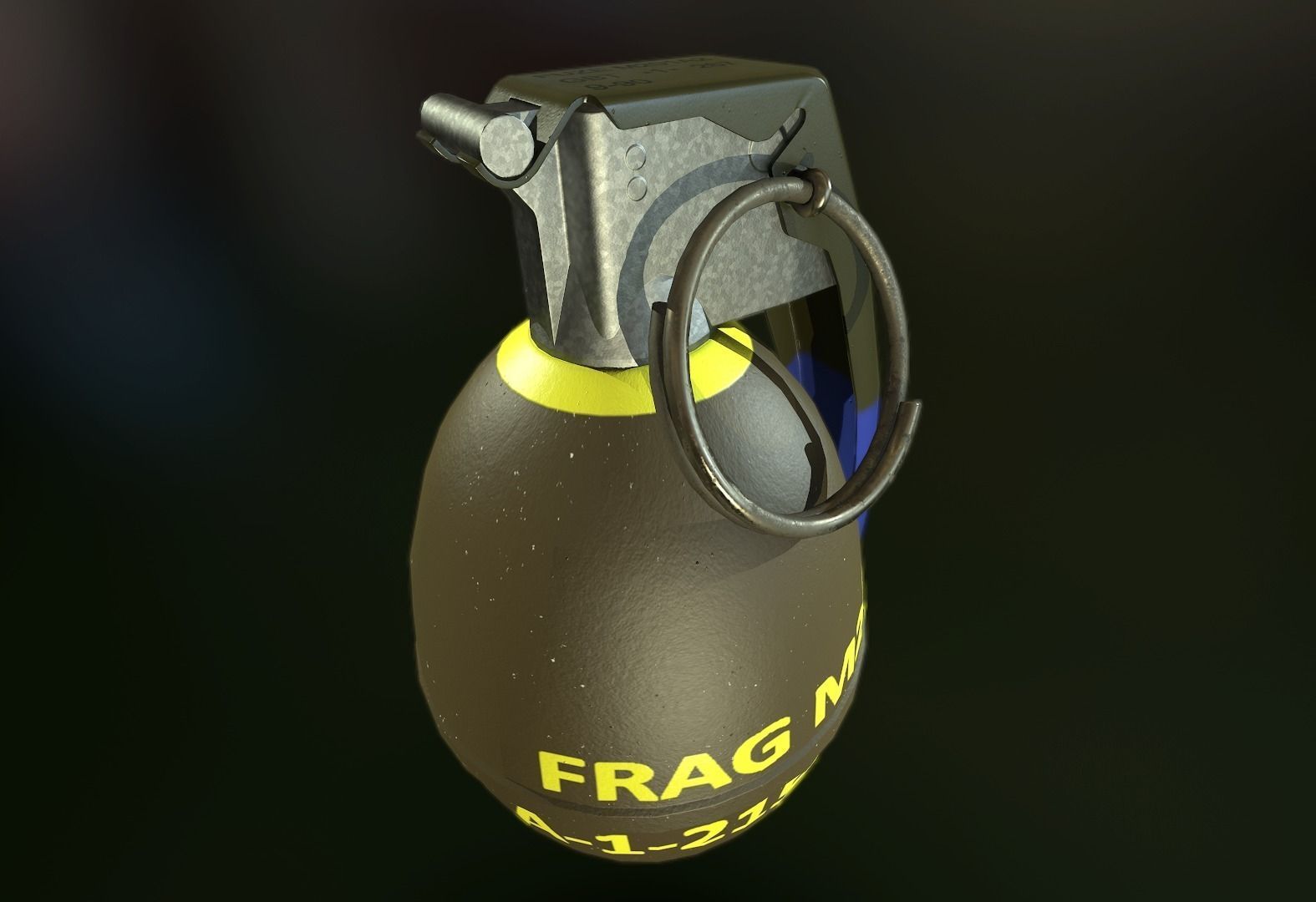 M-26 Frag Grenade Low-poly 3D model_5