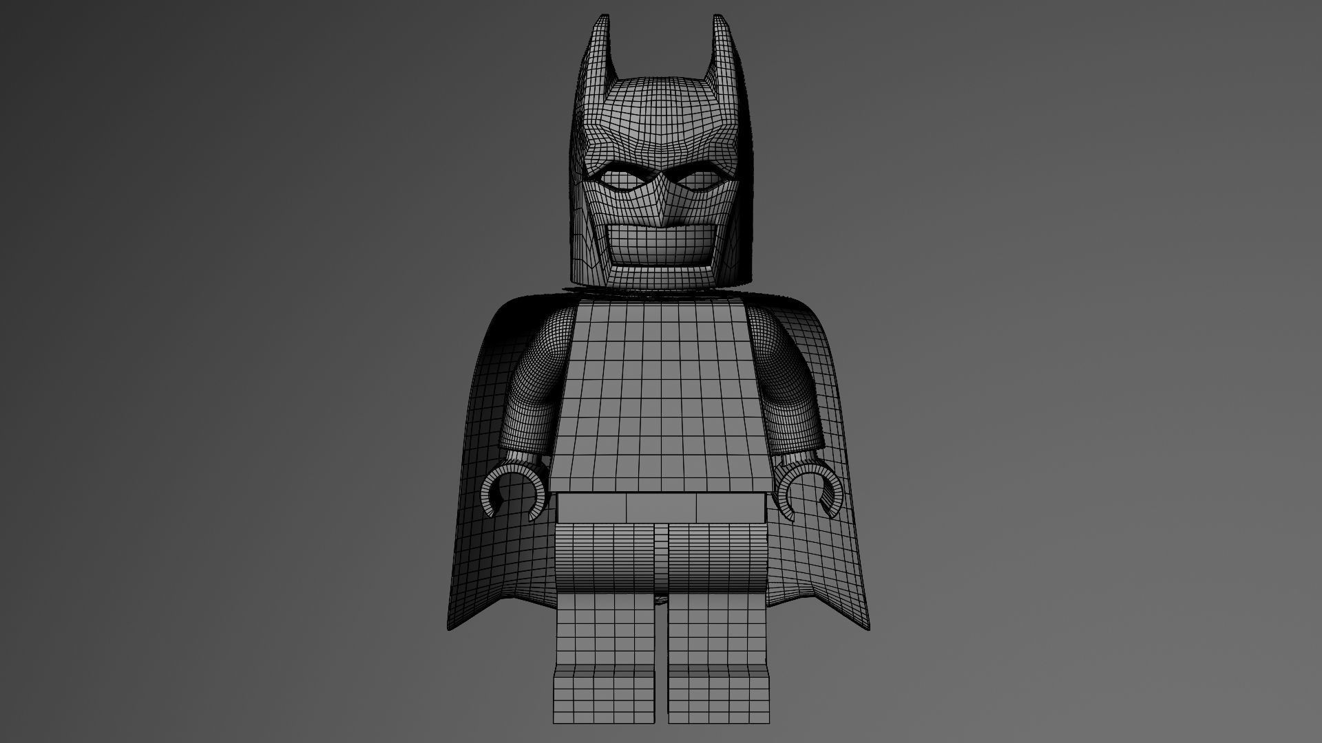 LEGO Batman Black and Grey suit 3D model_6