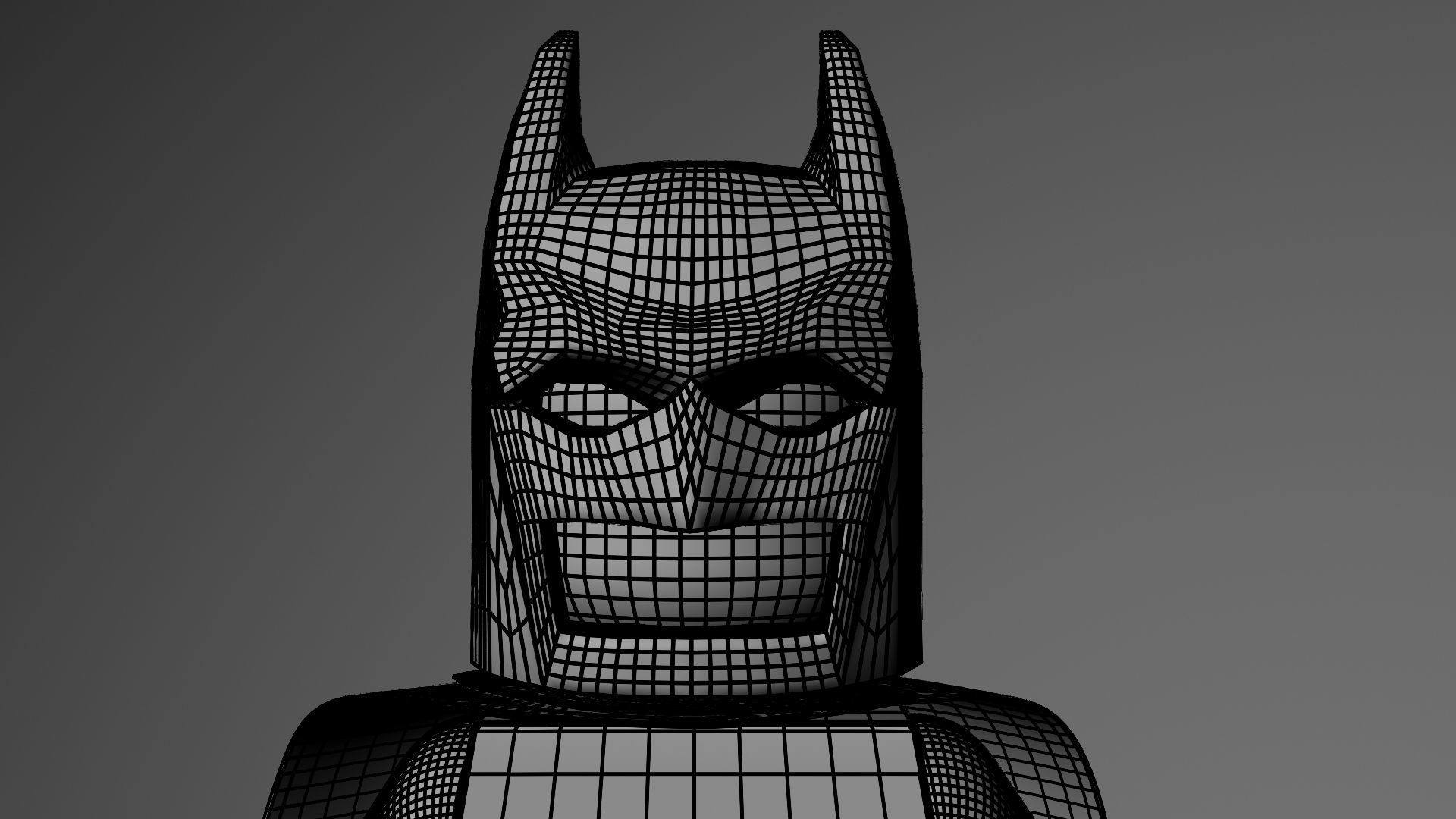 LEGO Batman Black and Grey suit 3D model_8
