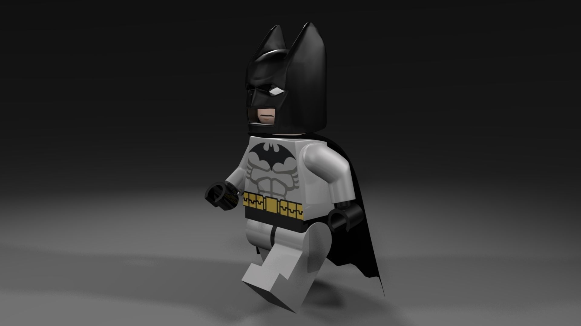 LEGO Batman Black and Grey suit 3D model_5
