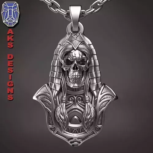 skull Pendant jewelry Egyptian women v1