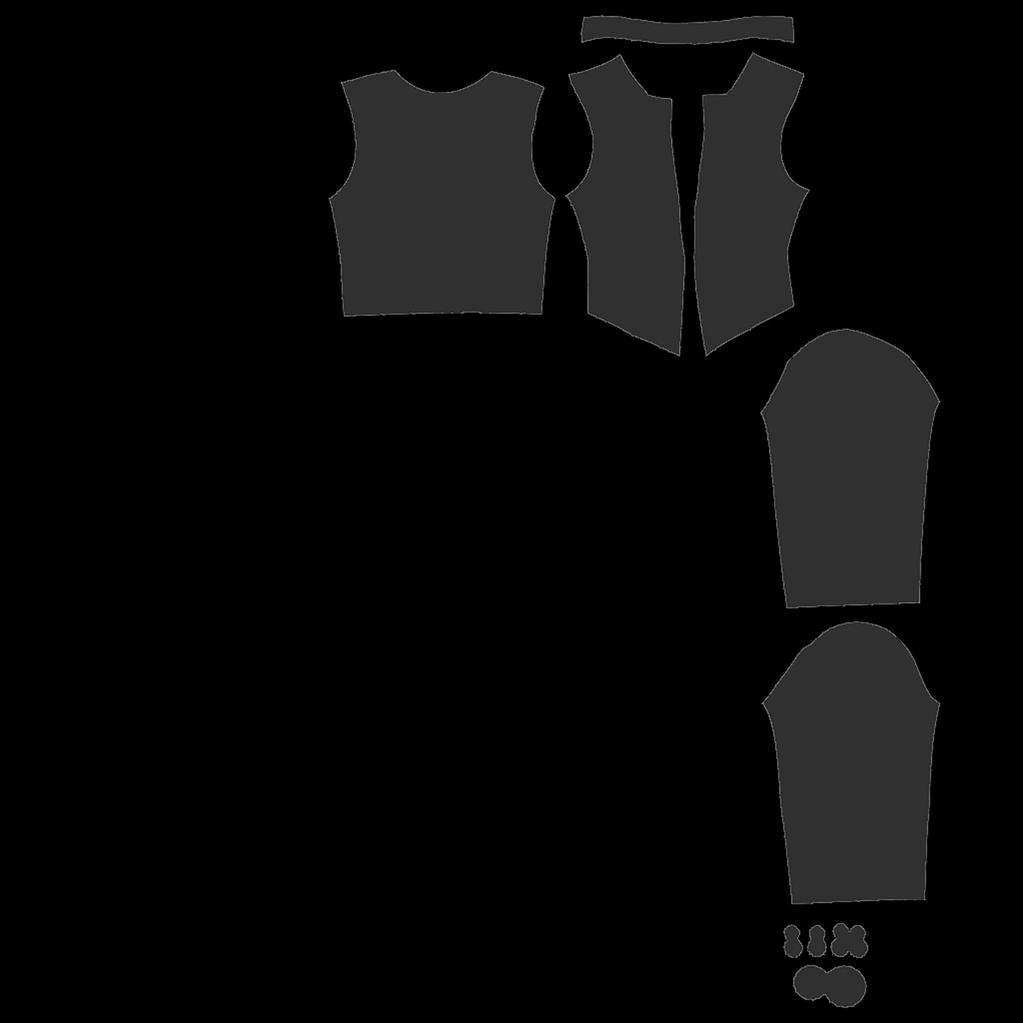 Ladies Tuxedo Jacket Low-poly 3D model_12