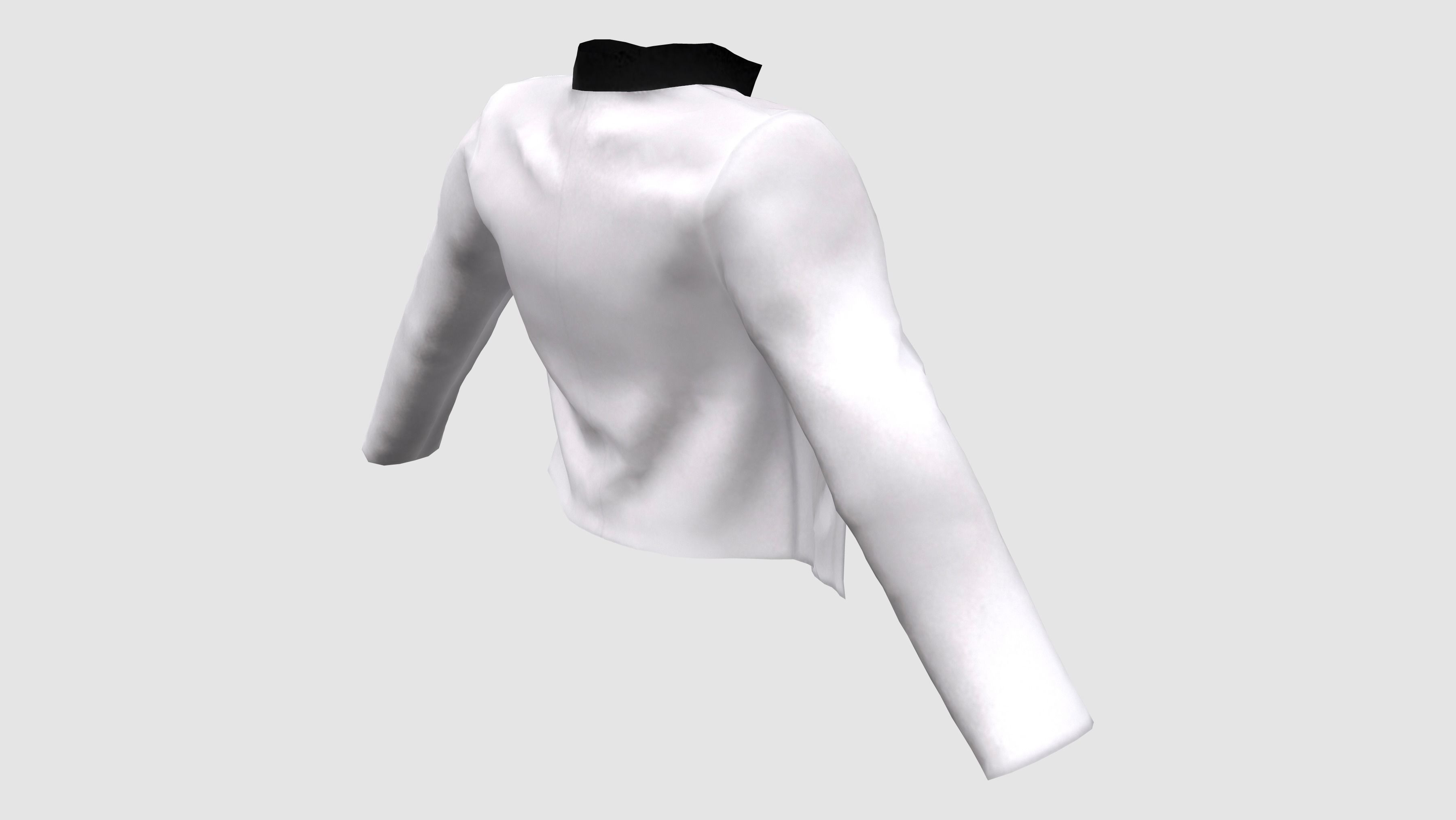 Ladies Tuxedo Jacket Low-poly 3D model_5