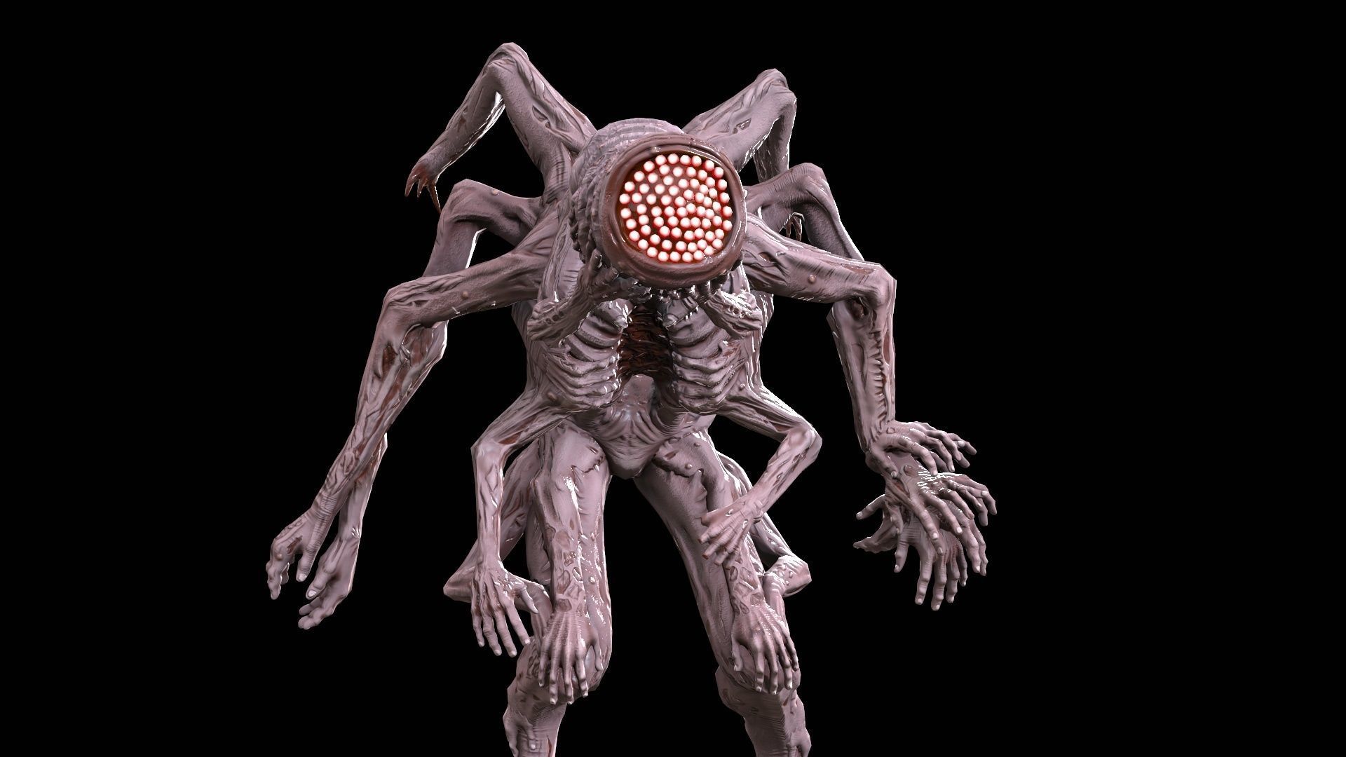 Mutant 01 Low-poly 3D model_3