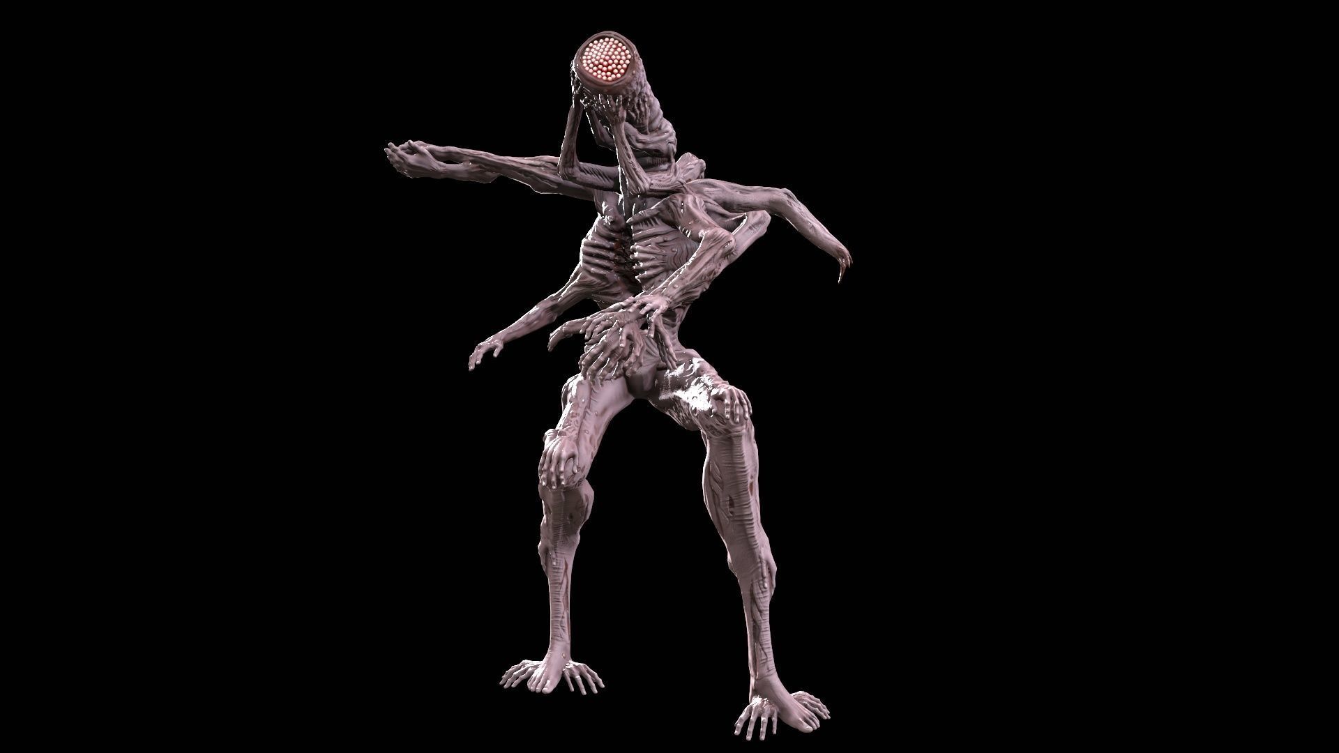 Mutant 01 Low-poly 3D model_9