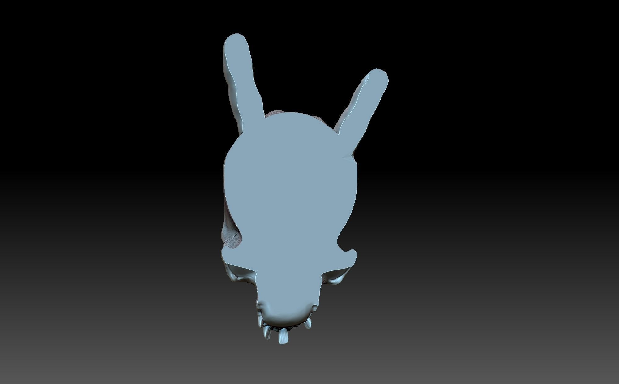 Skull with horns bas relief 3D model 3D printable | CGTrader