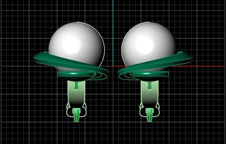 elegant earrings with pearls and stones 3D print model_39