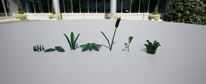 Stylized Foliage - Grass - Weeds - Plants Low-poly 3D model