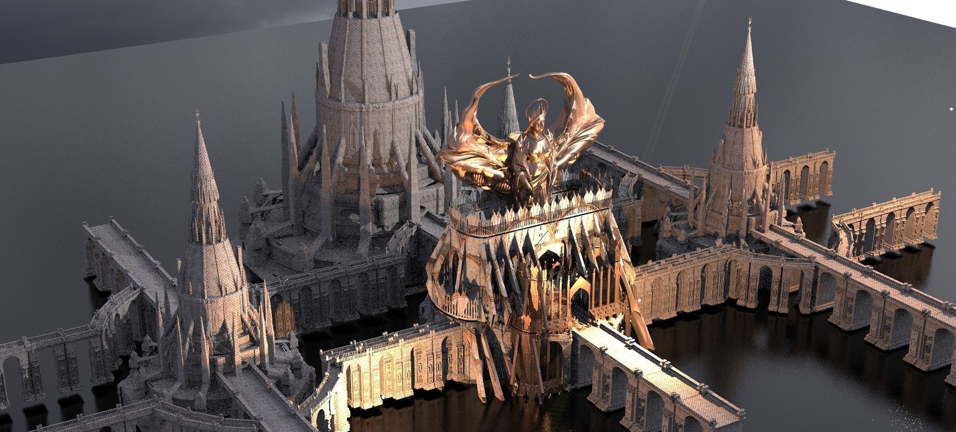 Coronation Baroque marble Halls Kit bash  3D model_1