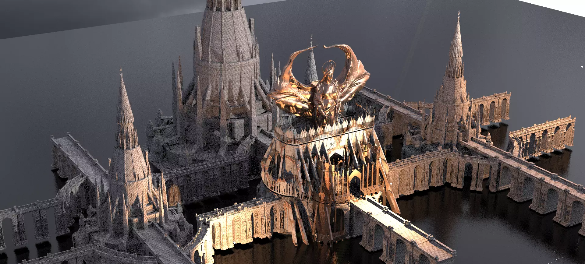 Coronation Baroque marble Halls Kit bash  3D model_0