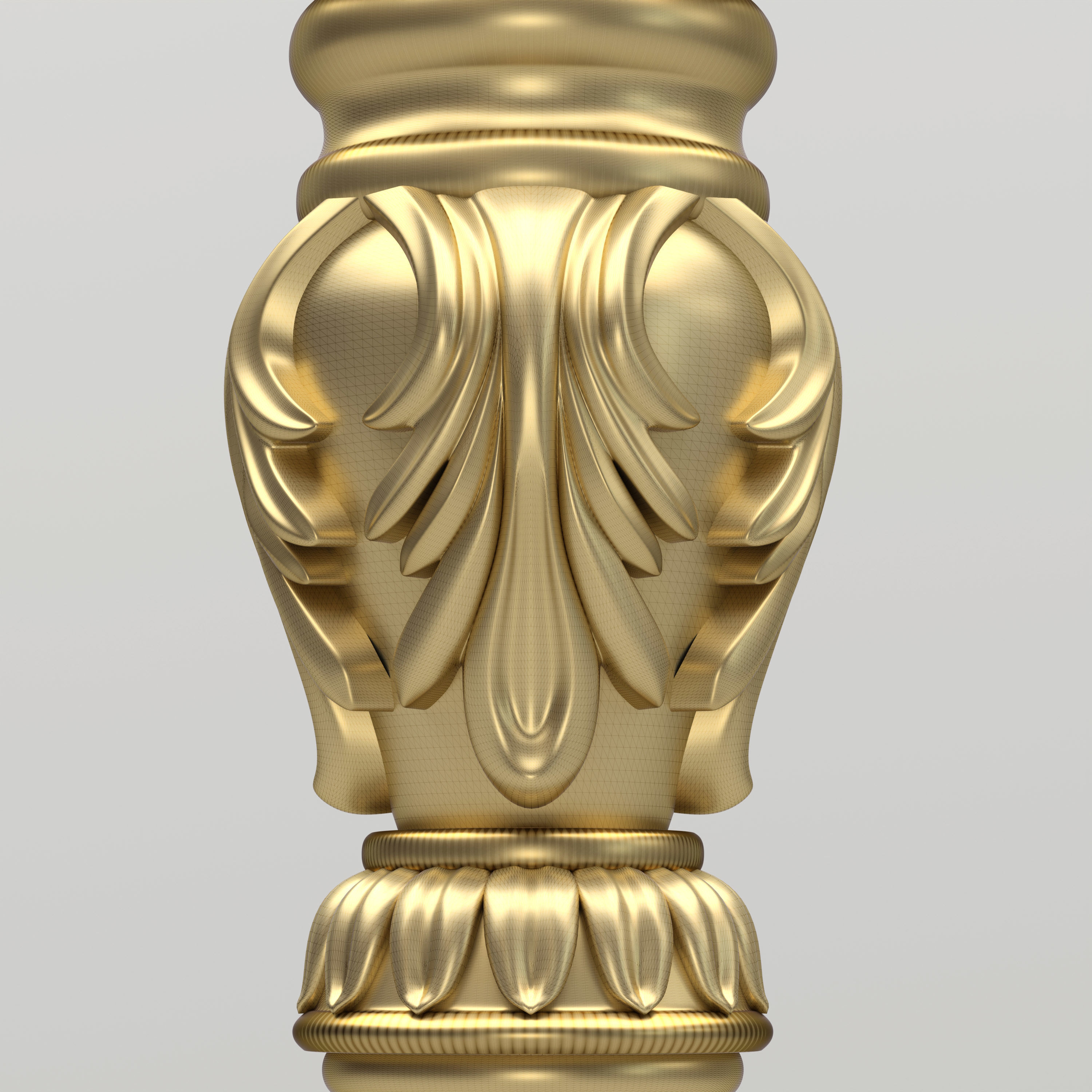 Carved Baluster 3D model_3