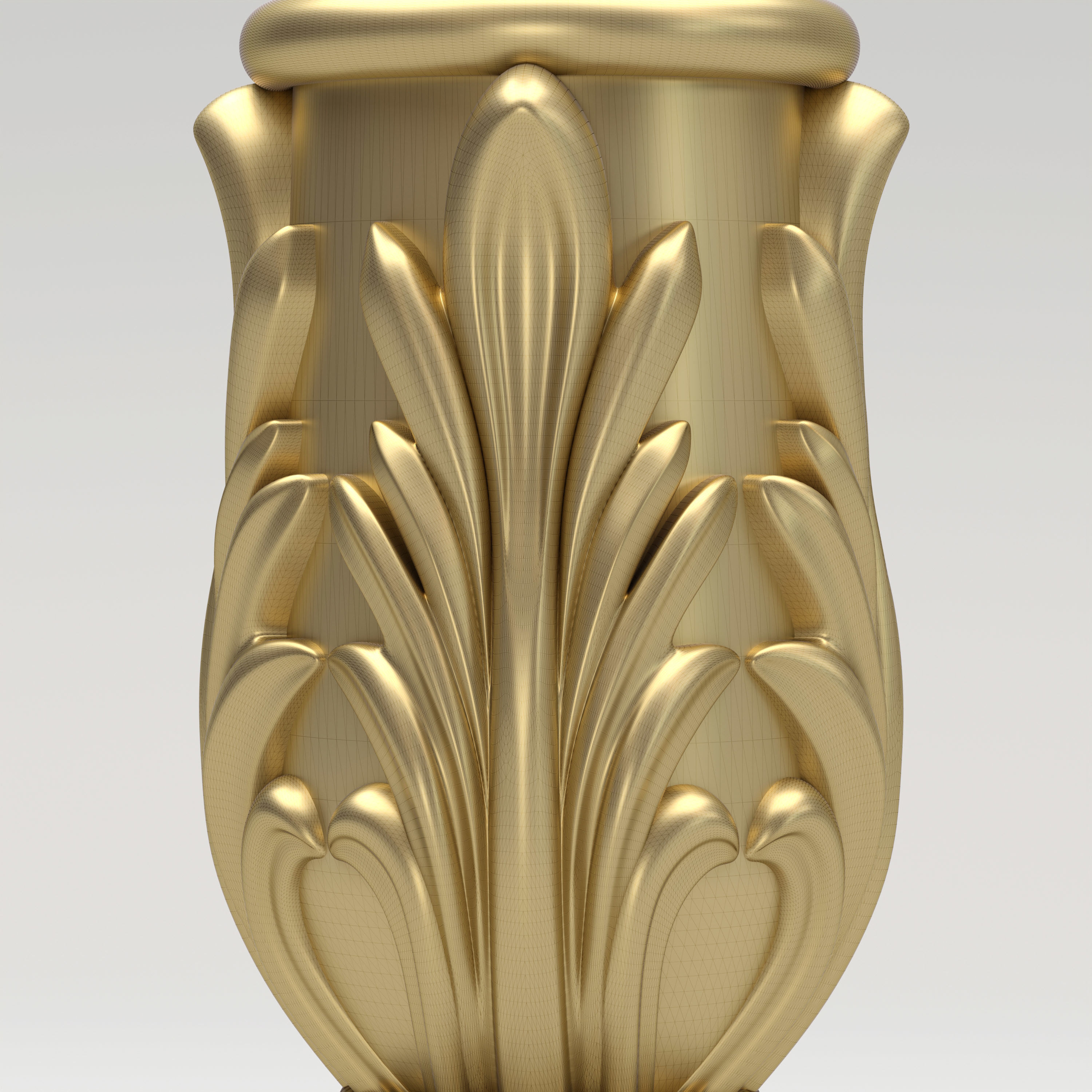 Carved Baluster 3D model_4