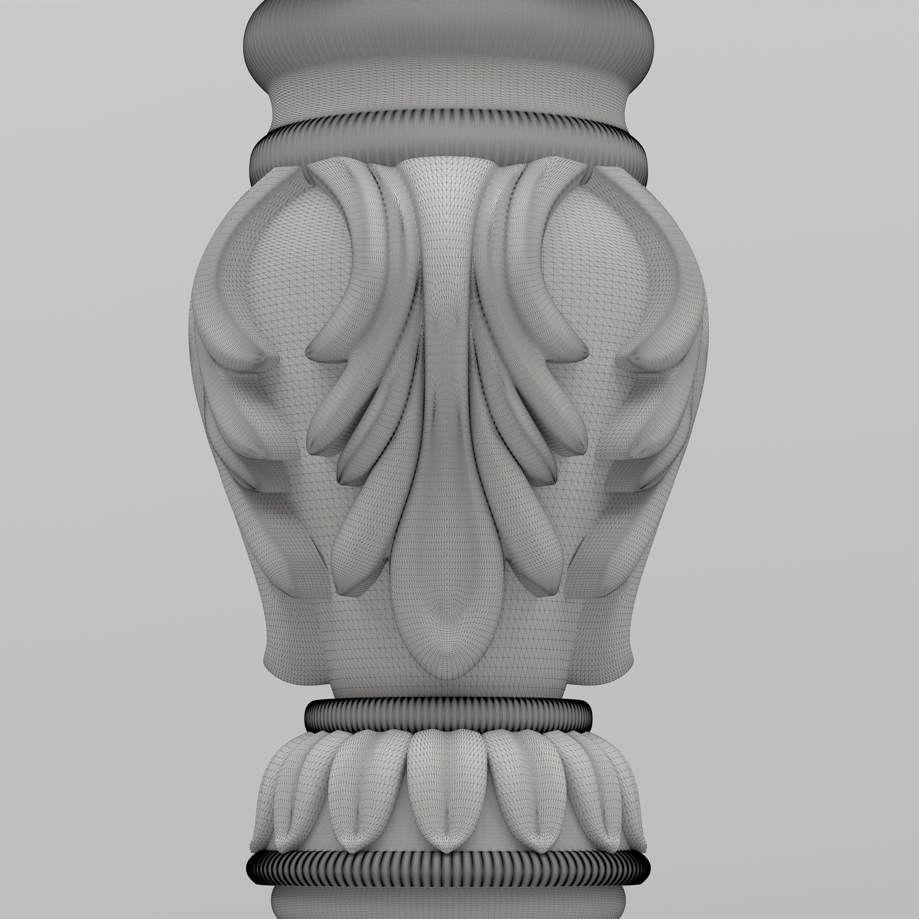 Carved Baluster 3D model_6