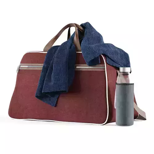 Adidas Gym bag with water bottle and towel