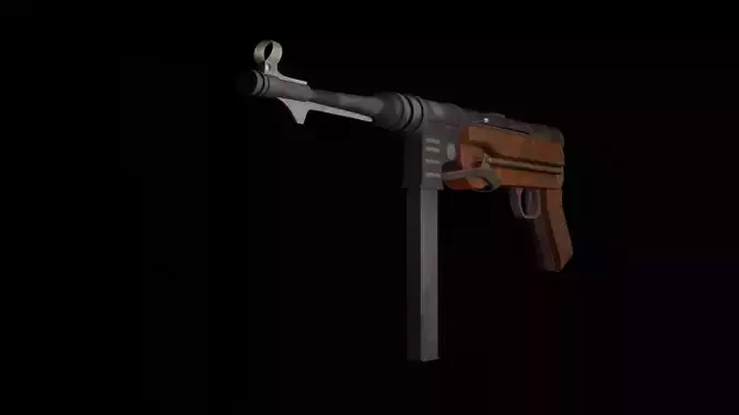 GUN - Model and Texture High poly 3d model