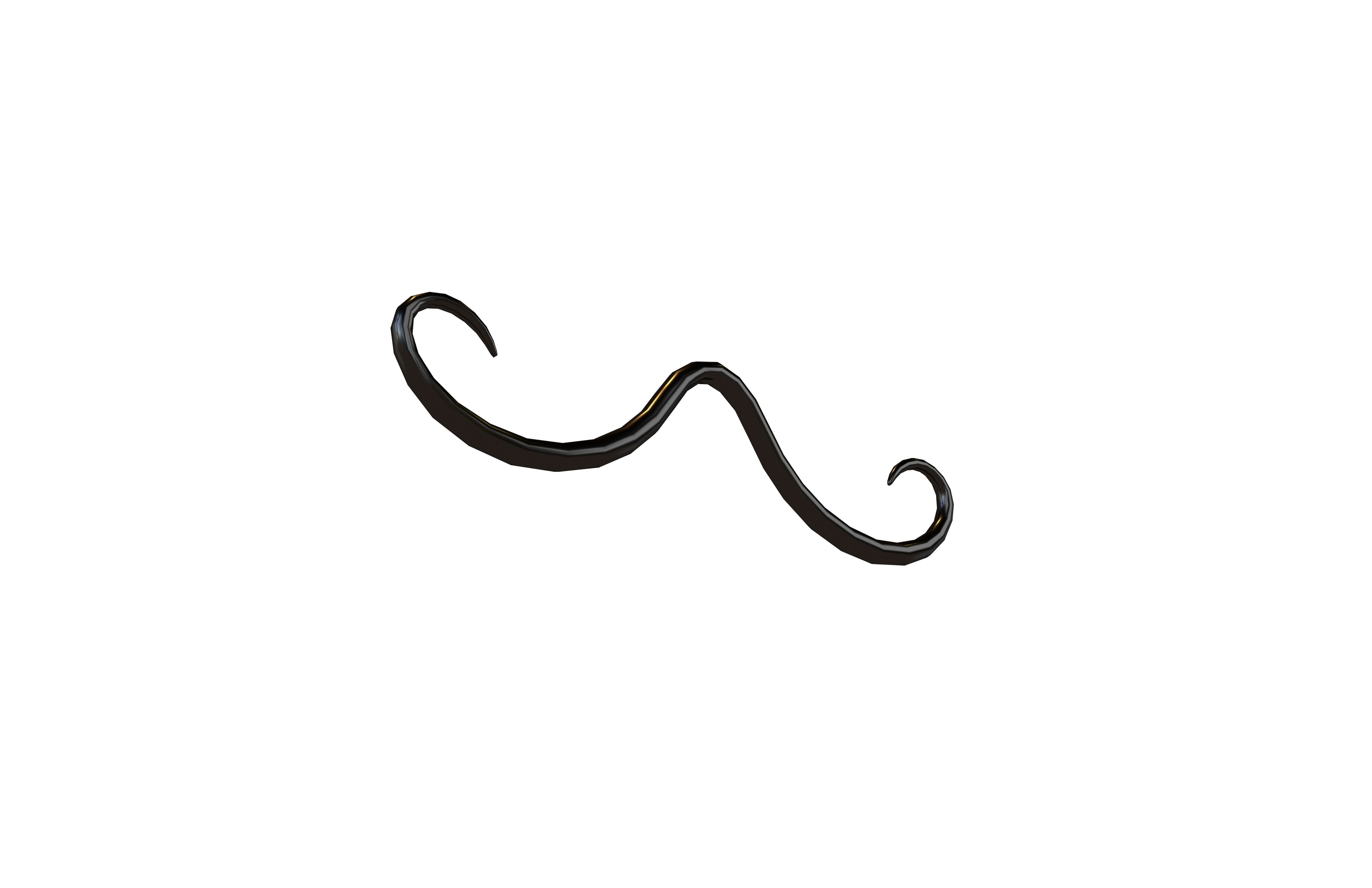 Mustache Fancy Nose Ring v1 002 Low-poly 3D model_3