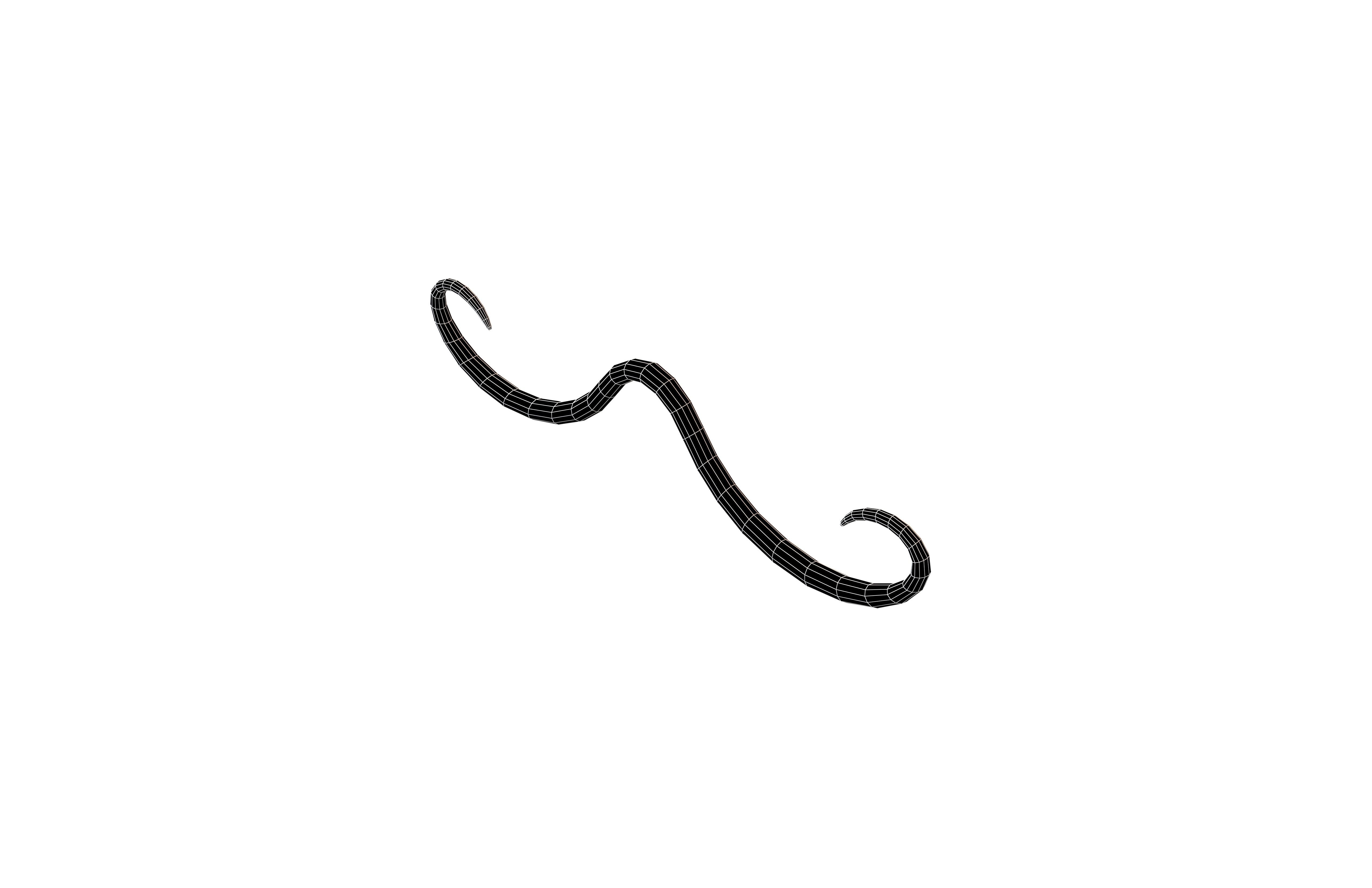 Mustache Fancy Nose Ring v1 002 Low-poly 3D model_6