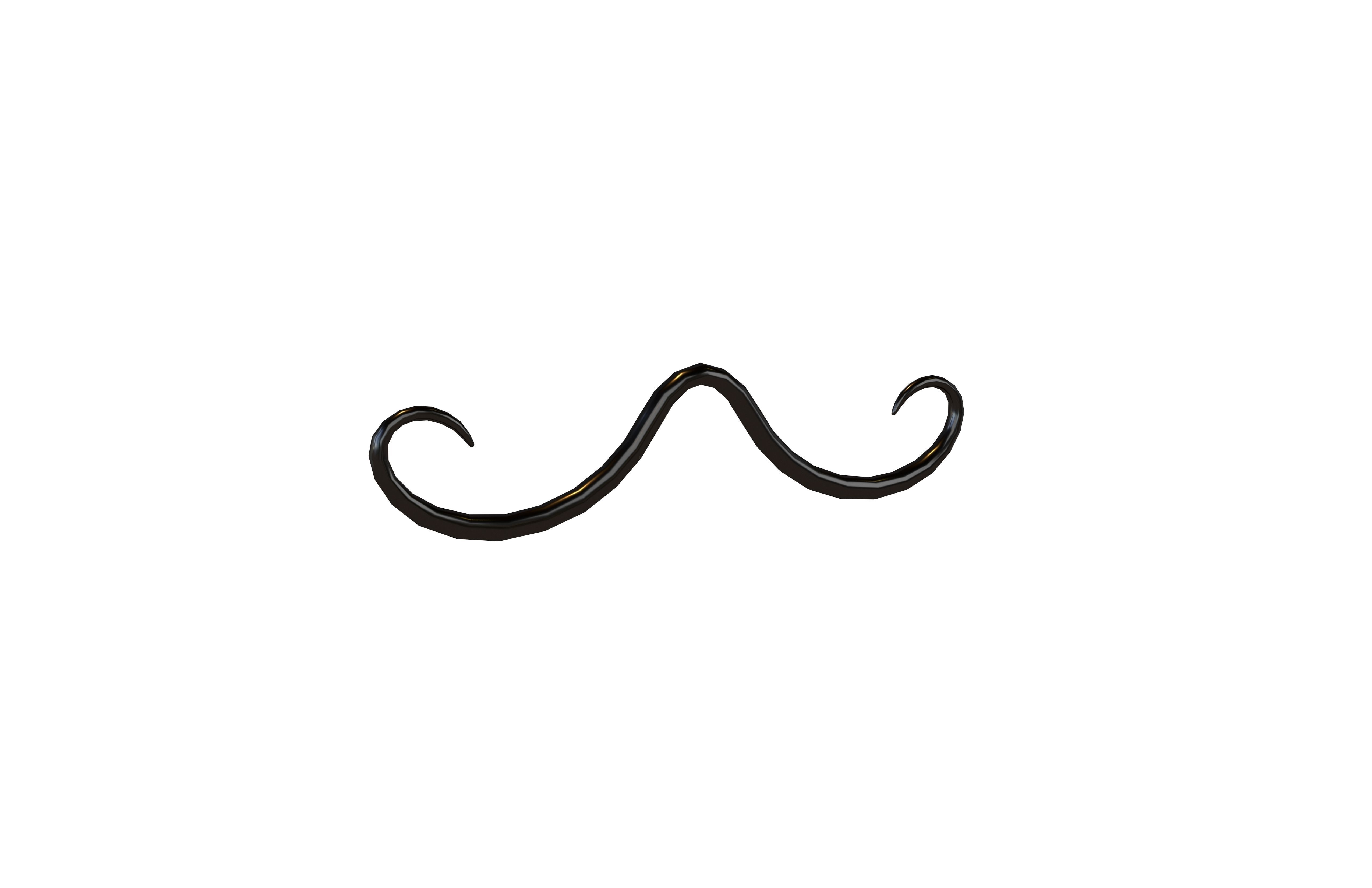 Mustache Fancy Nose Ring v1 002 Low-poly 3D model_1