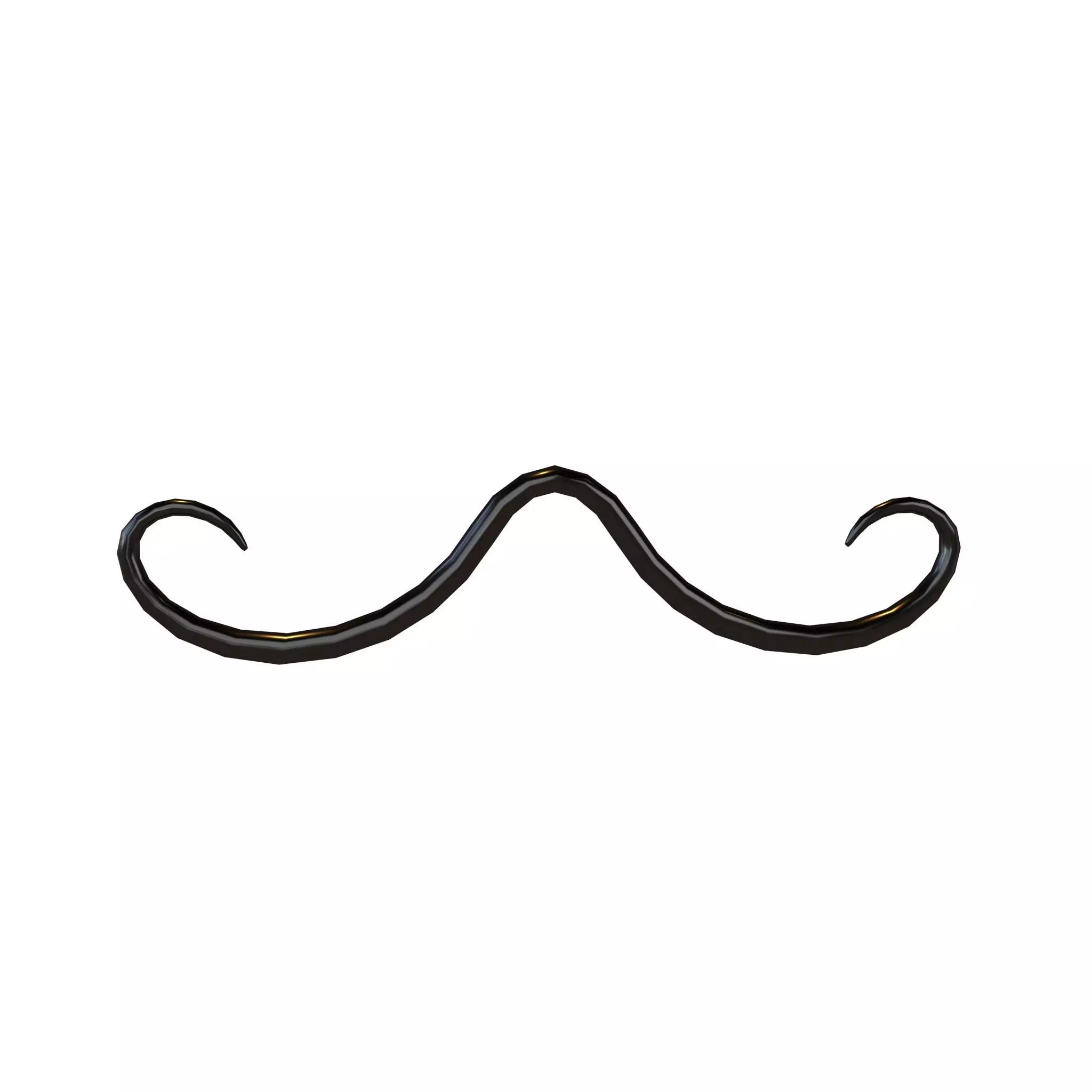 Mustache Fancy Nose Ring v1 002 Low-poly 3D model_0