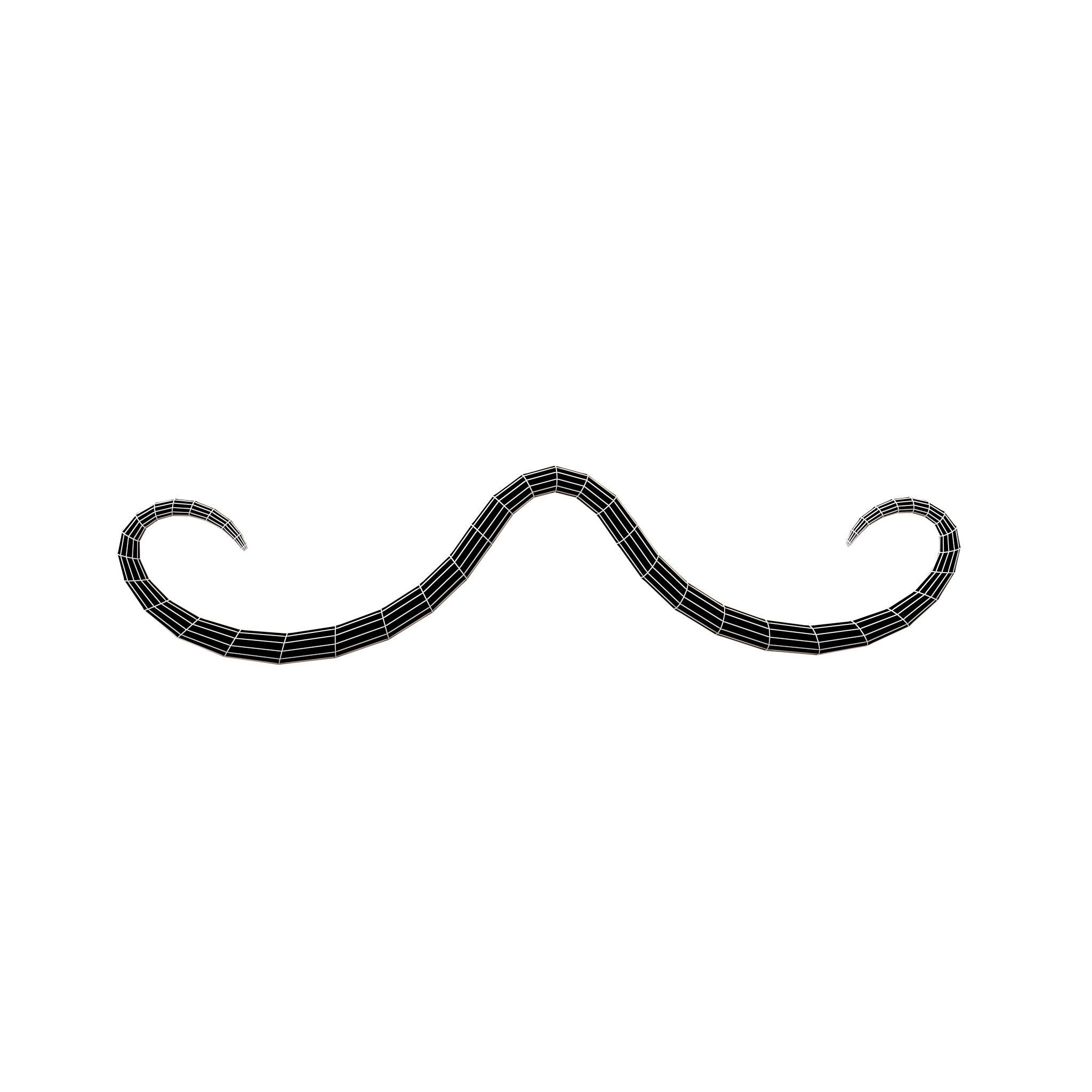 Mustache Fancy Nose Ring v1 002 Low-poly 3D model_4