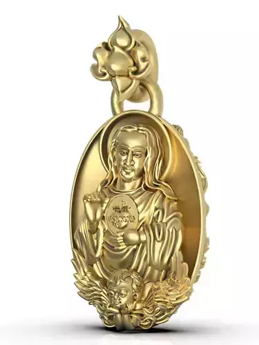 Necklace-jesu- marei-coin for Castine jewelry Set