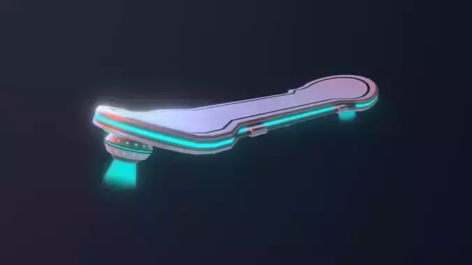 Sci-fi Hoverboard Low-poly 3D model