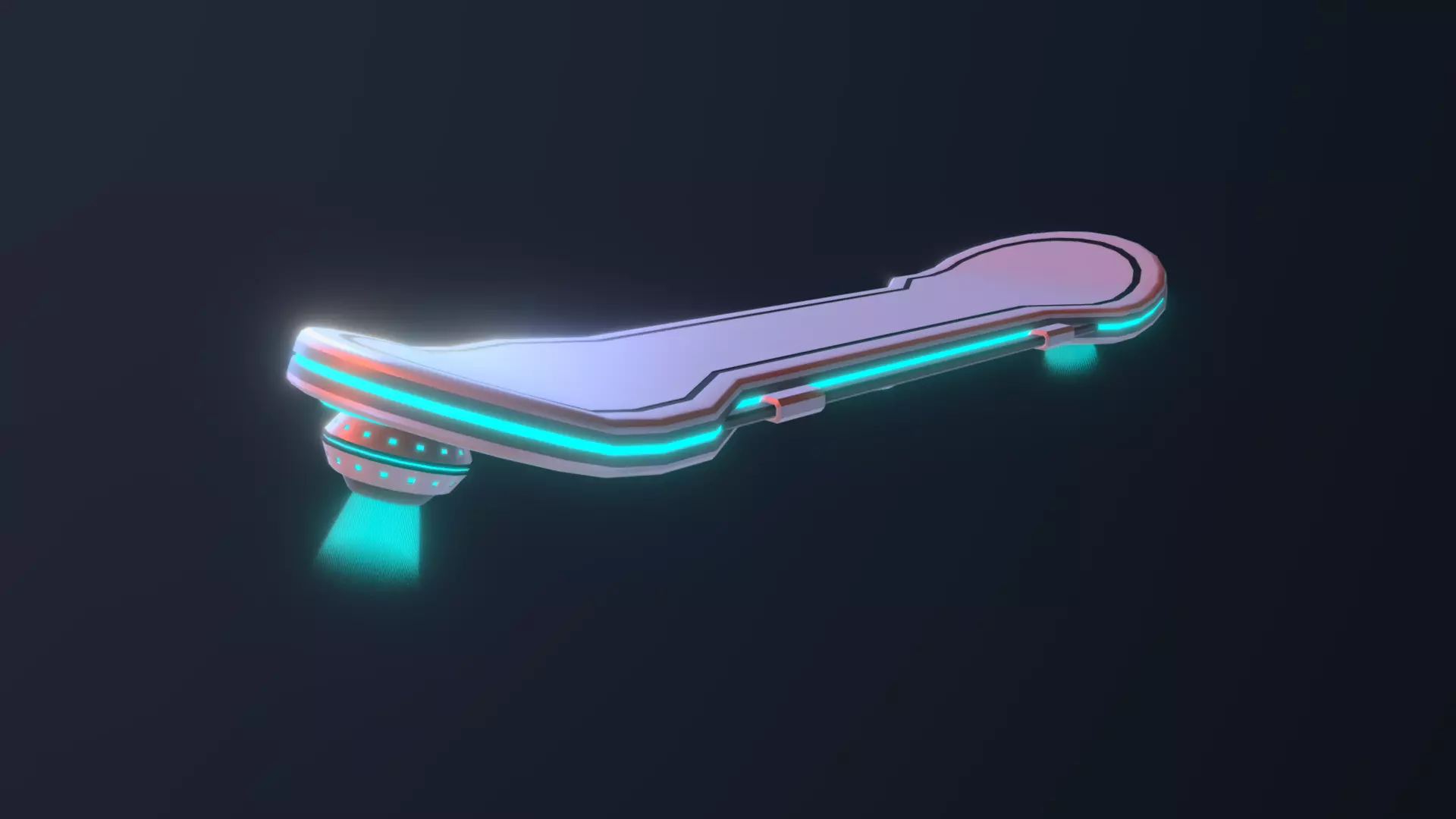 Sci-fi Hoverboard Low-poly 3D model_0