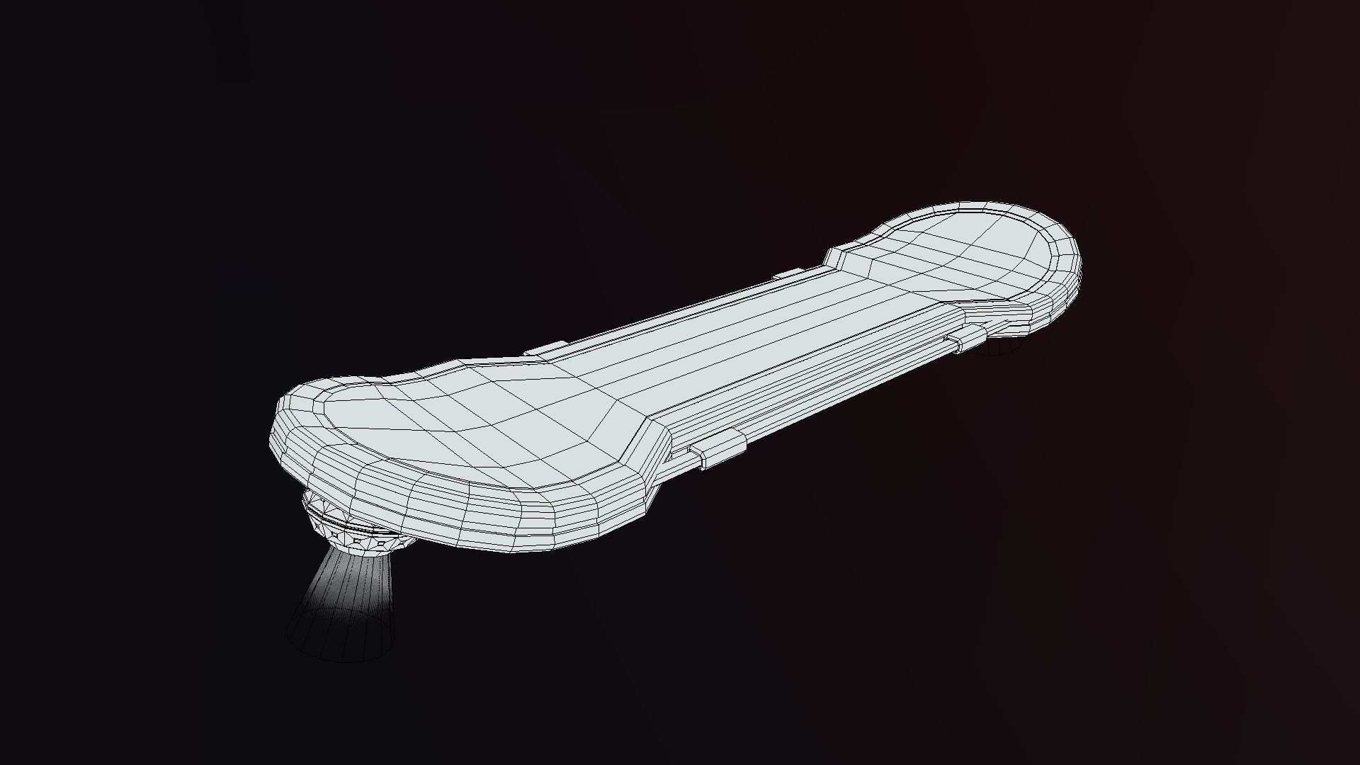 Sci-fi Hoverboard Low-poly 3D model_10