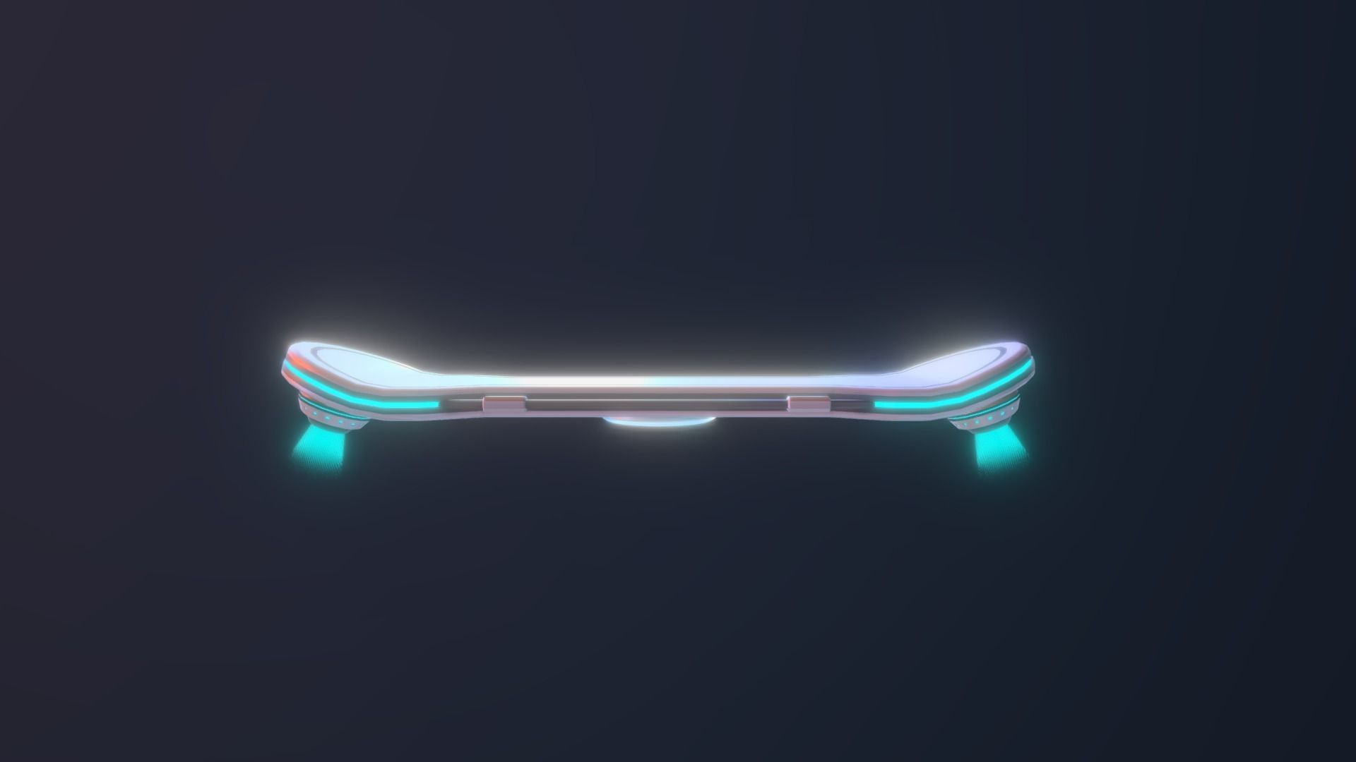 Sci-fi Hoverboard Low-poly 3D model_7