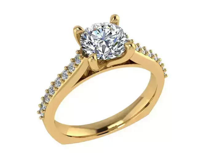 Ring227 diamond engagement ring gold
