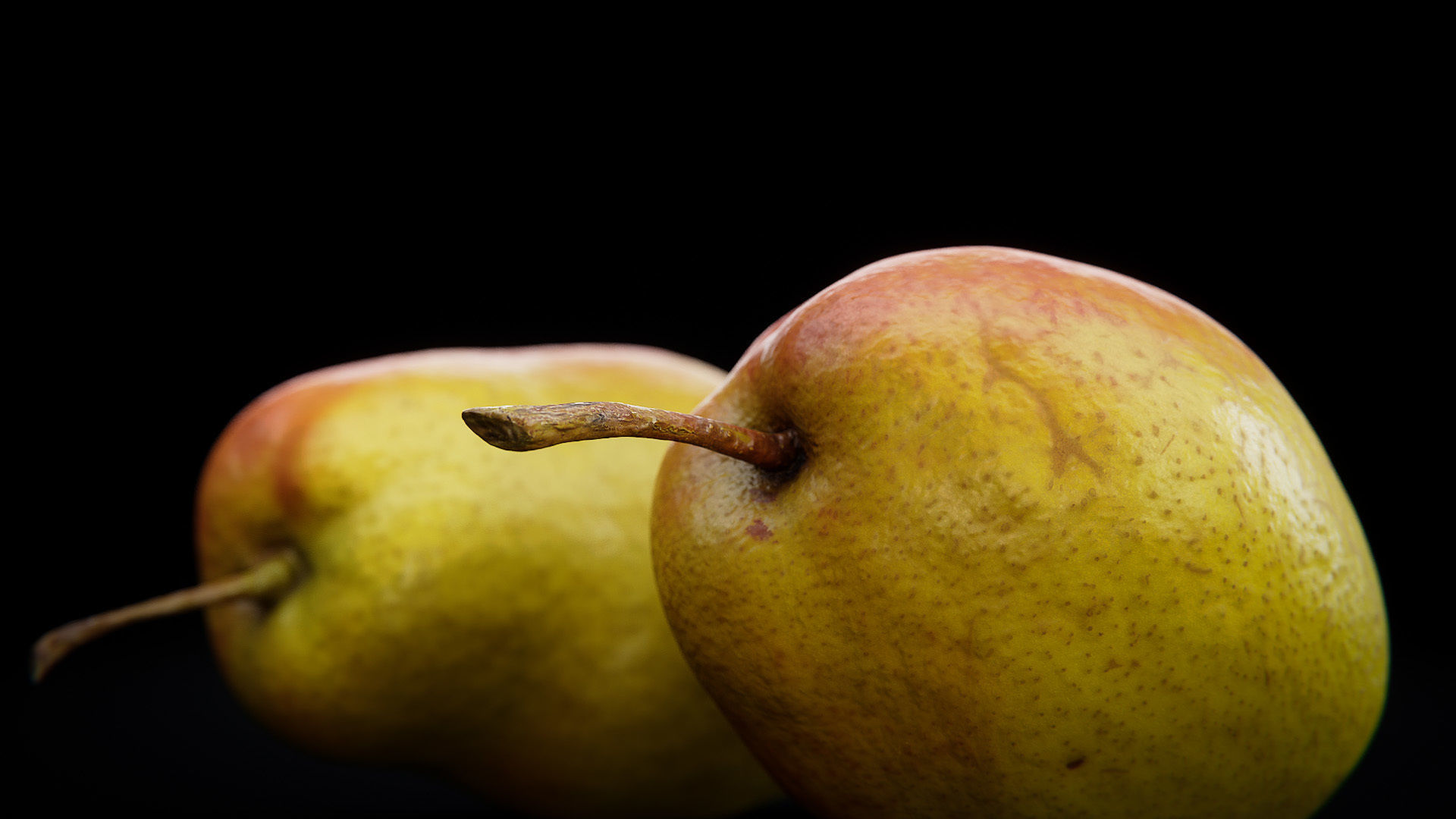 Pear set 01 Low-poly 3D model_15