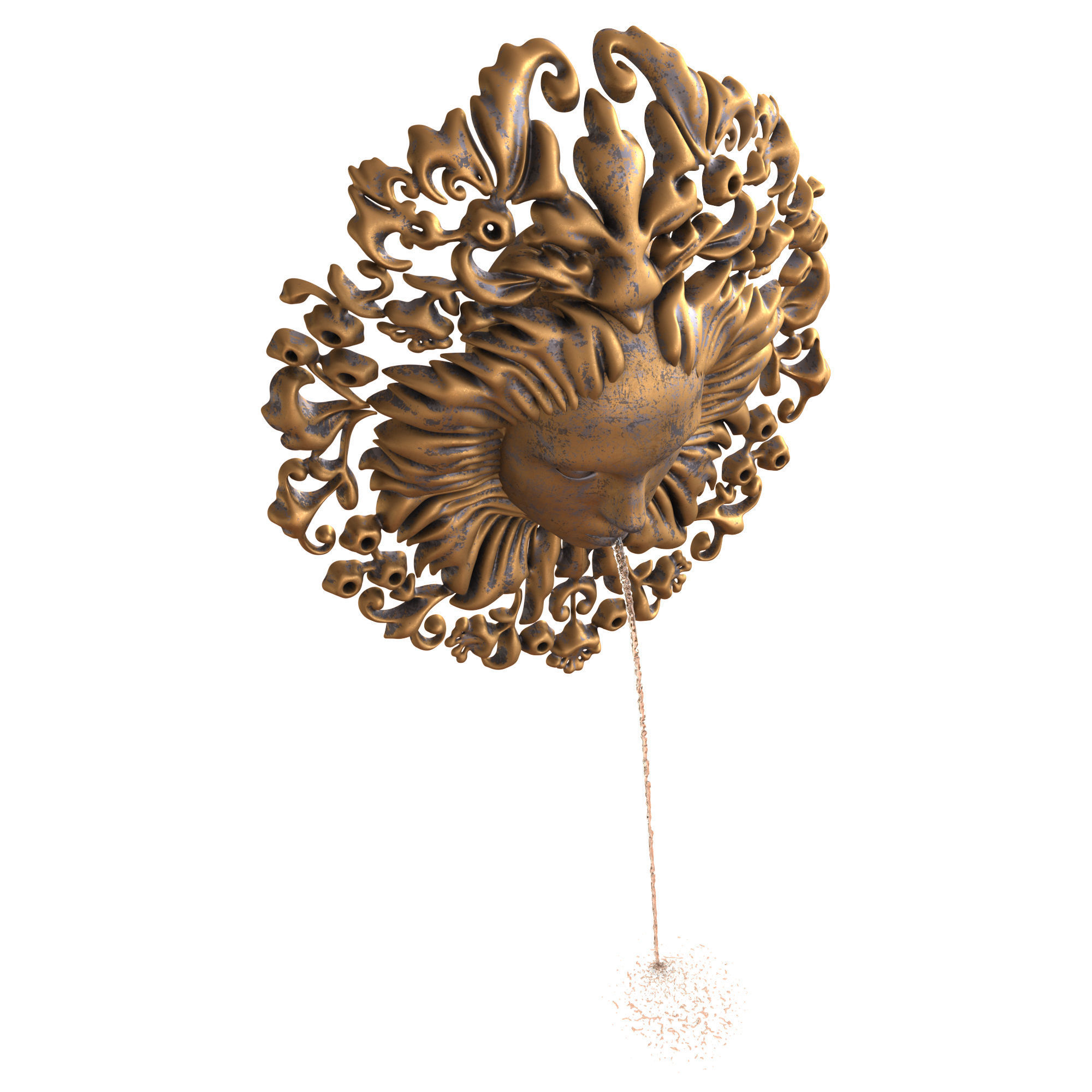 Nymph Wall Fountain-Water Feature 3D model_2