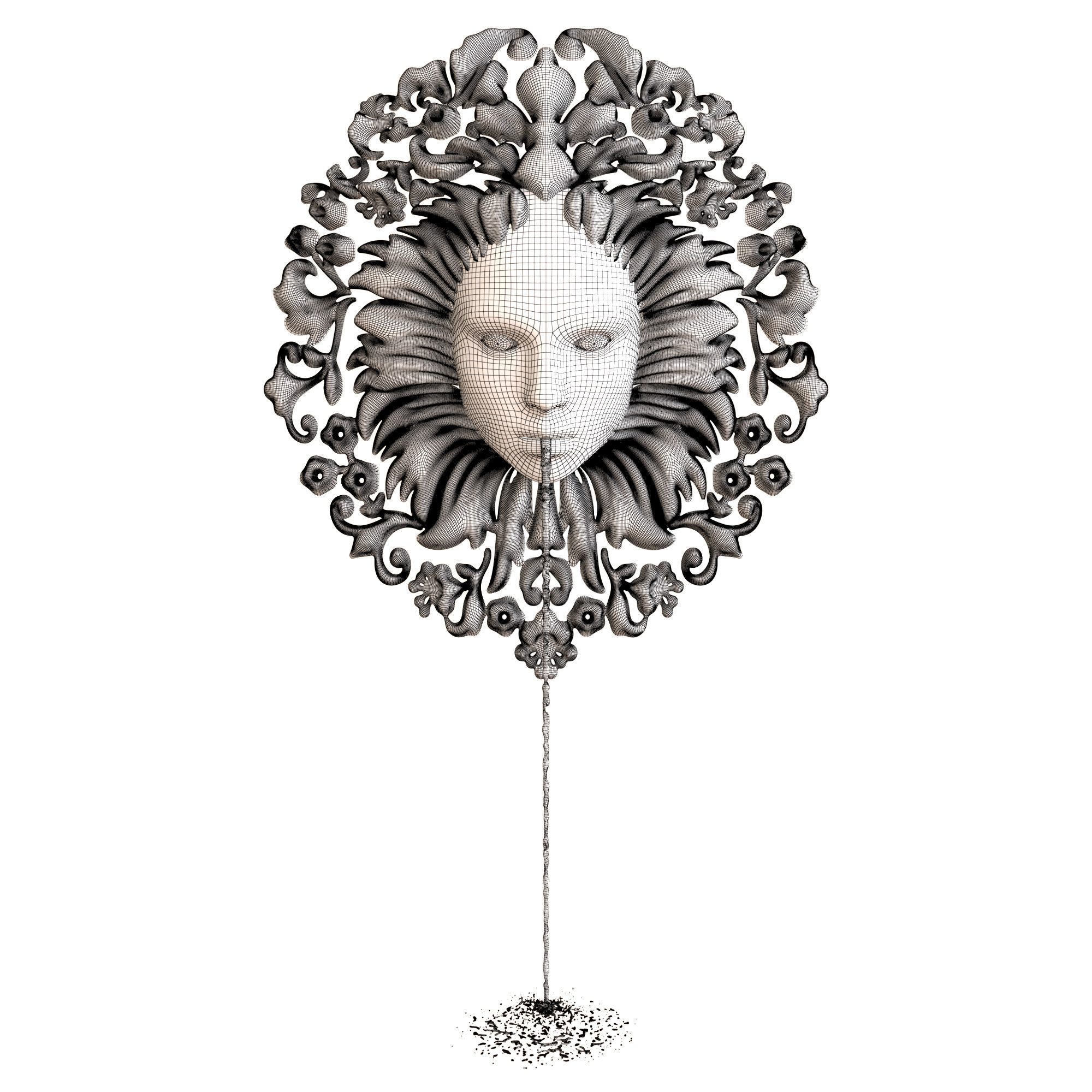 Nymph Wall Fountain-Water Feature 3D model_5