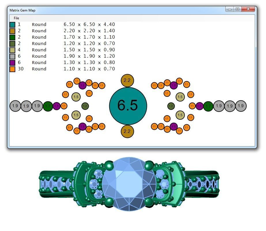 Ring231 gold engagement ring with diamonds 3D print model_6