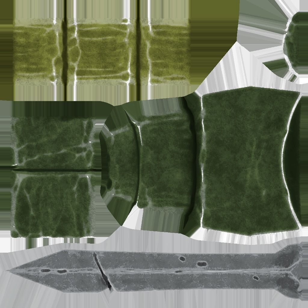 Stylized Handpainted Sword x 3 Free low-poly 3D model_12