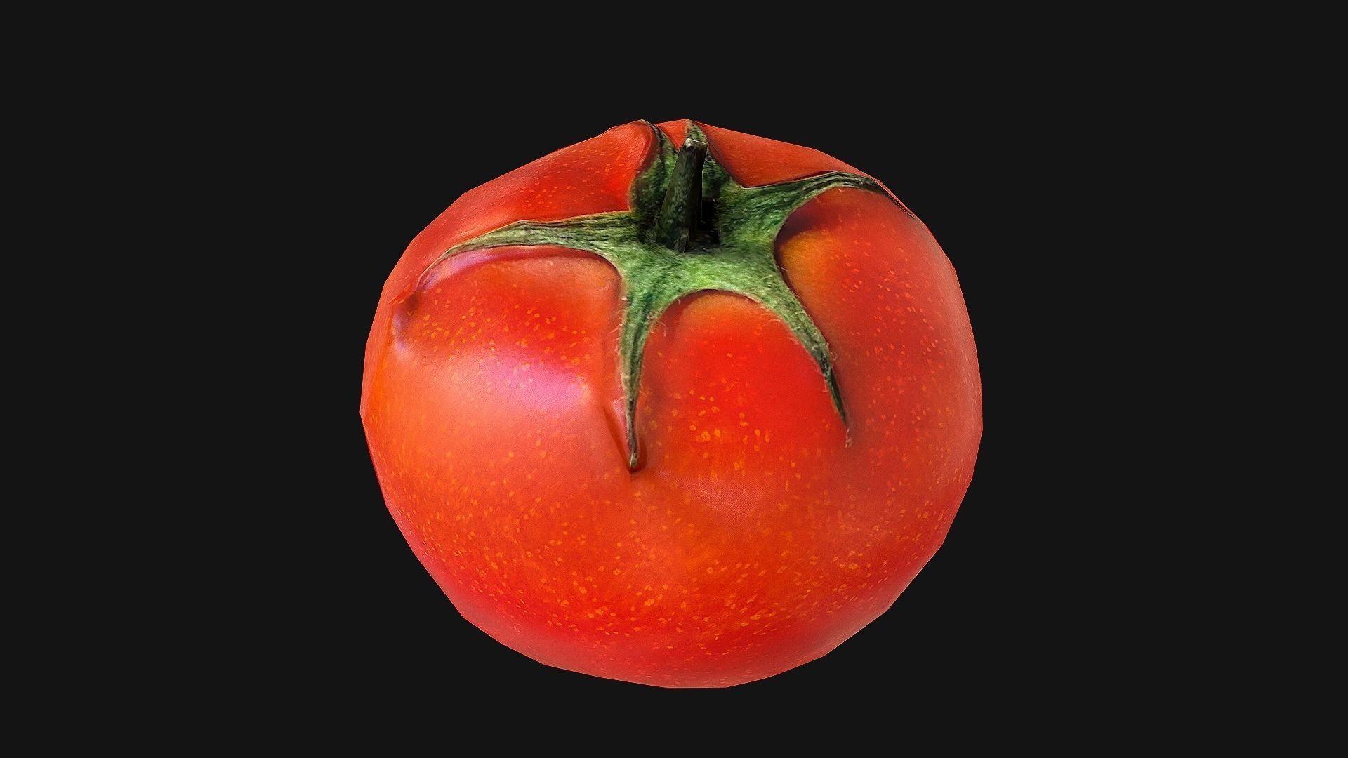 Tomatoes mango Low-poly 3D model_11