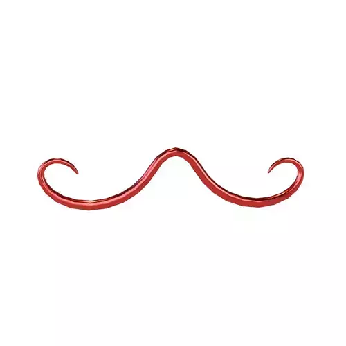 Mustache Fancy Nose Ring v1 004 Low-poly 3D model