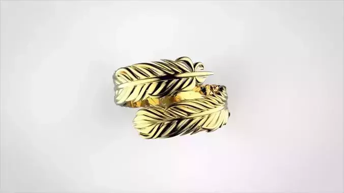 Adjustable Feather Ring Print Ready