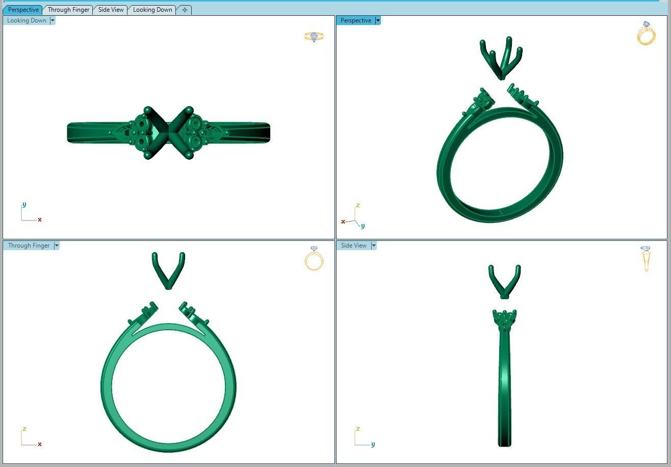 Ring232 oval diamond engagement ring gold 3D print model_8