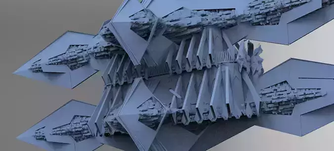 Sci-Fi Egyptian Floating Monolith temple 4 