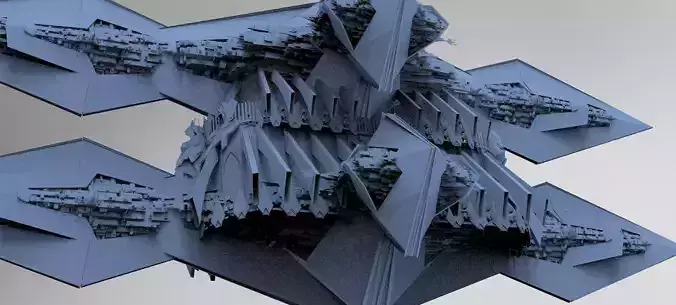 Sci-Fi Egyptian Floating Monolith temple 5 