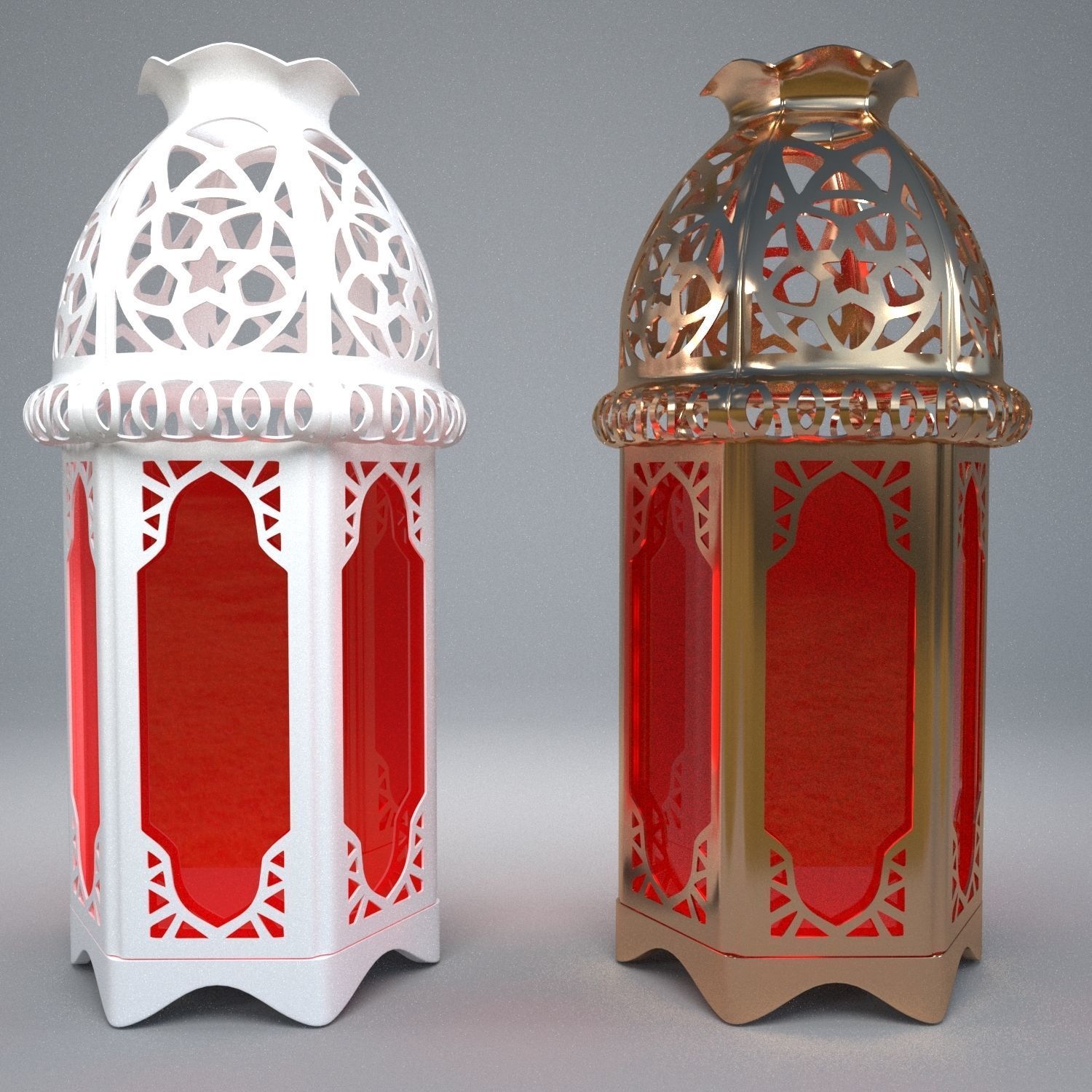 Arabic lamp 3D model_3