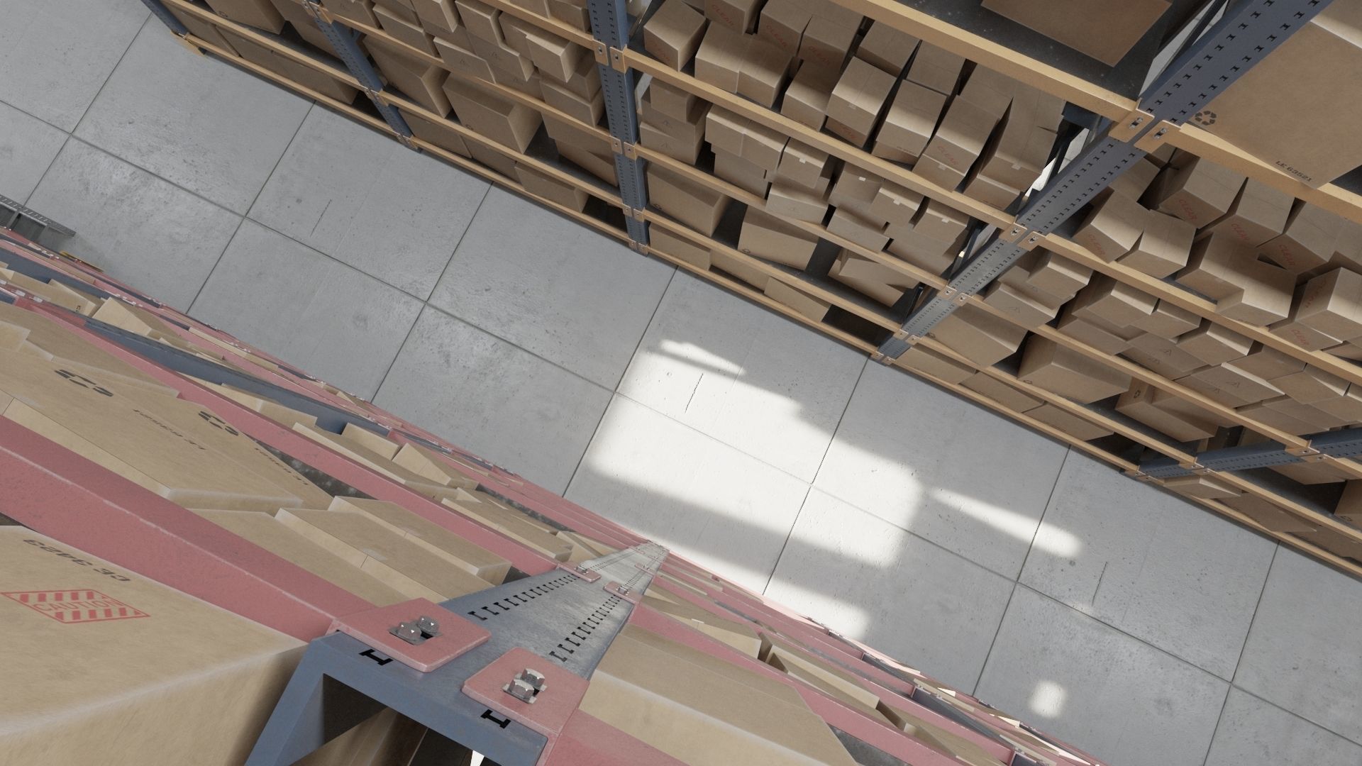 Warehouse Low-poly 3D model_22